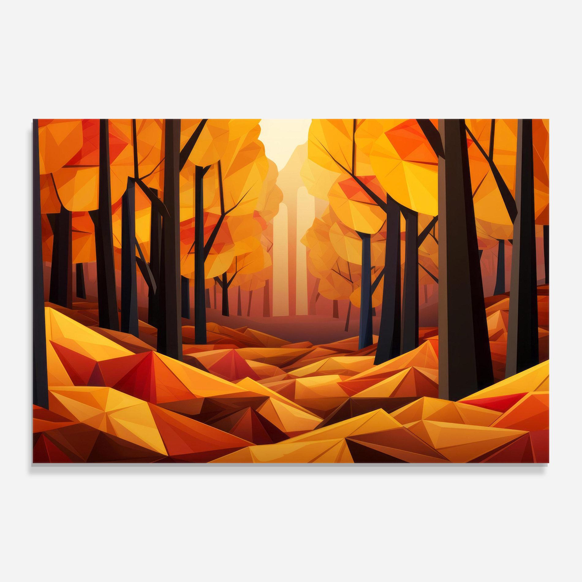 Üvegkép Autumn Shapes mockup 0