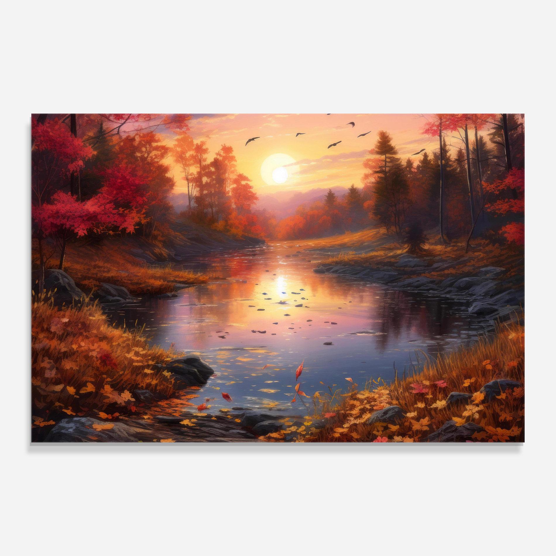 Üvegkép Autumn Sunset mockup 0