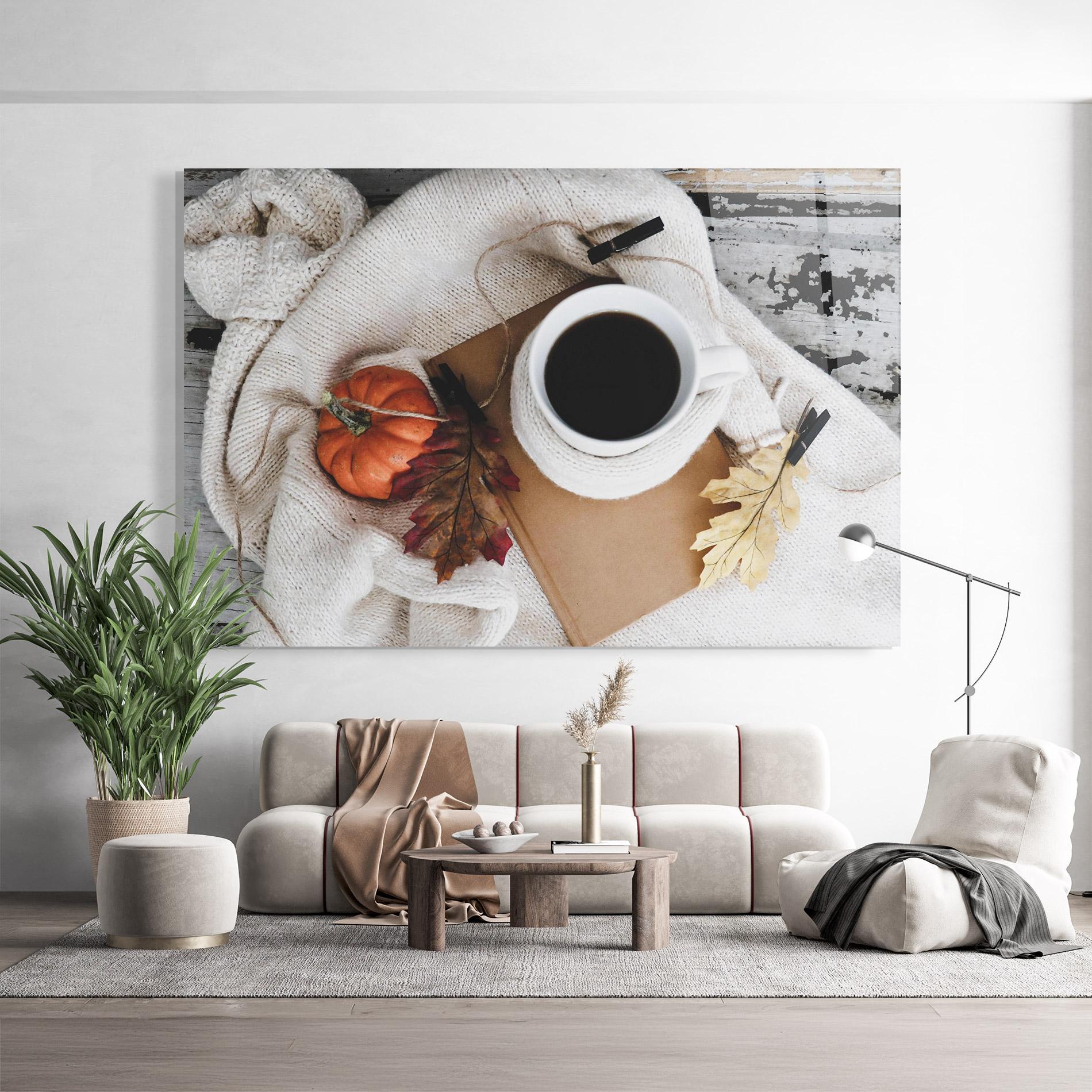 Üvegkép Autumn Coffee mockup 9