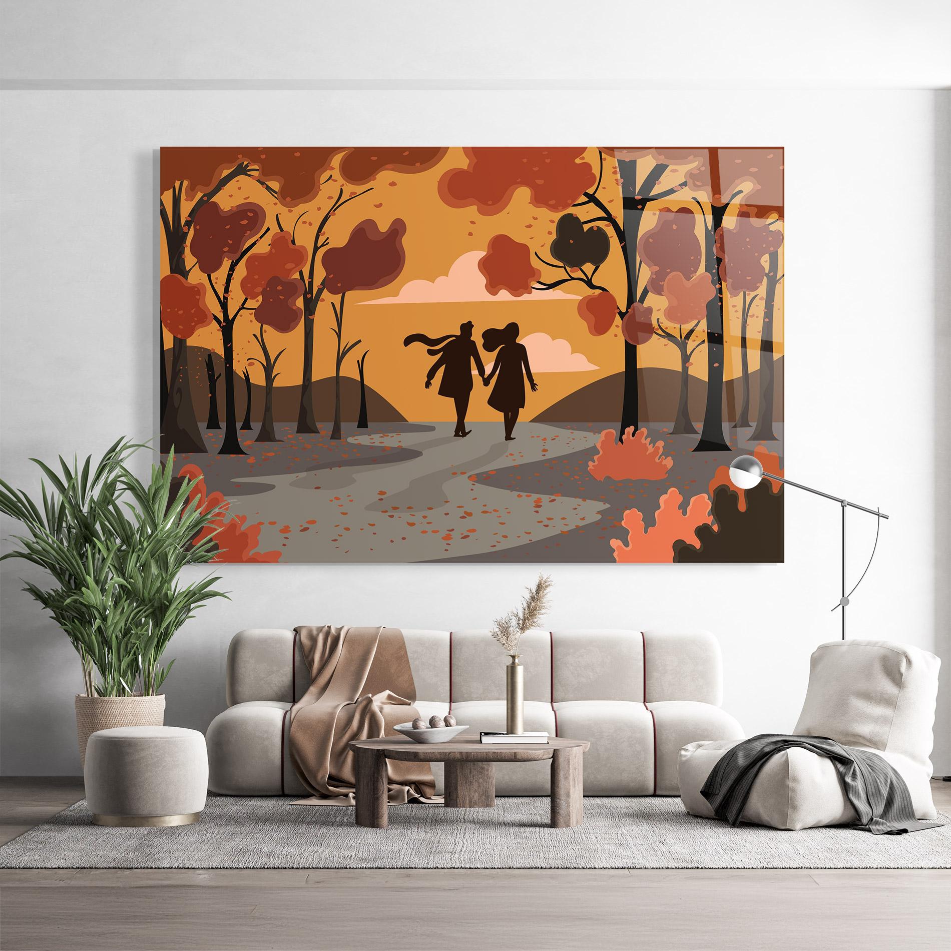 Üvegkép Autumn Couple mockup 9