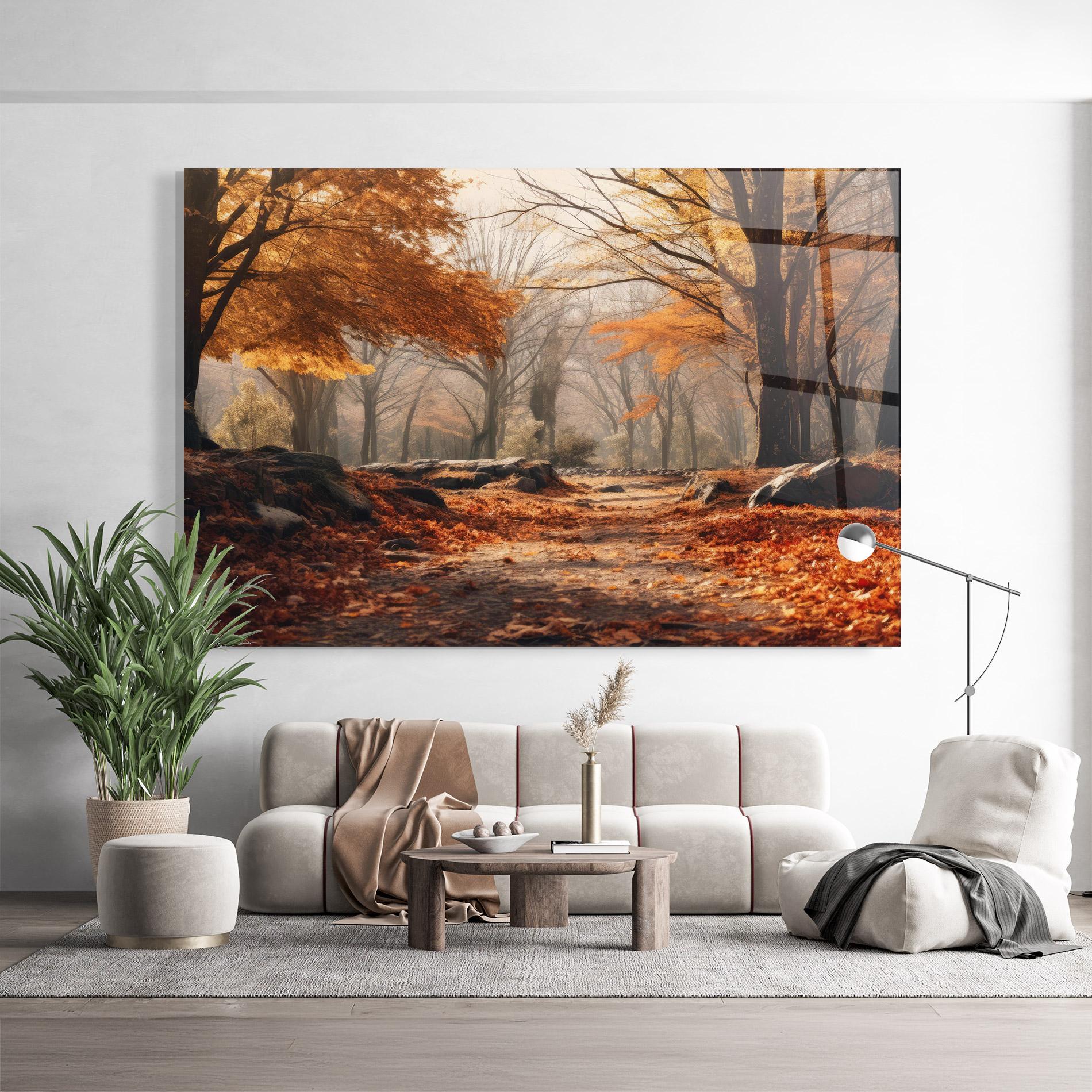 Üvegkép Autumn Forest mockup 9