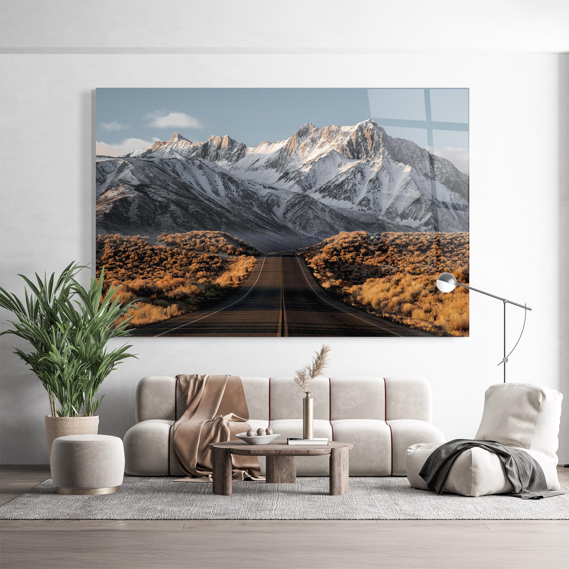 Üvegkép Autumn Mountain View mockup 9