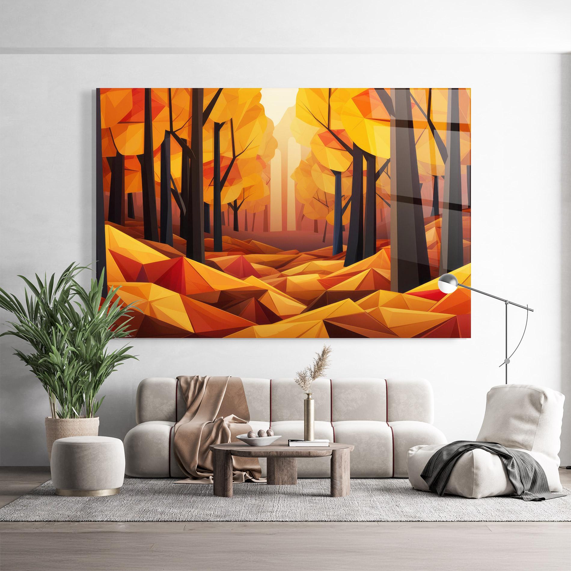 Üvegkép Autumn Shapes mockup 9