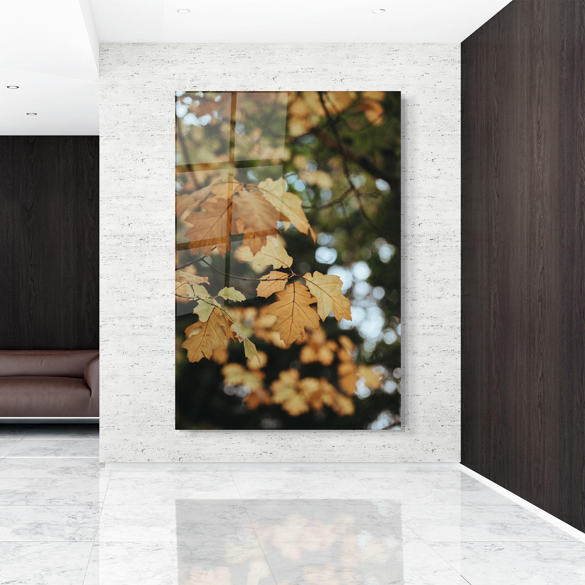 Üvegkép Brown Leaves mockup 9