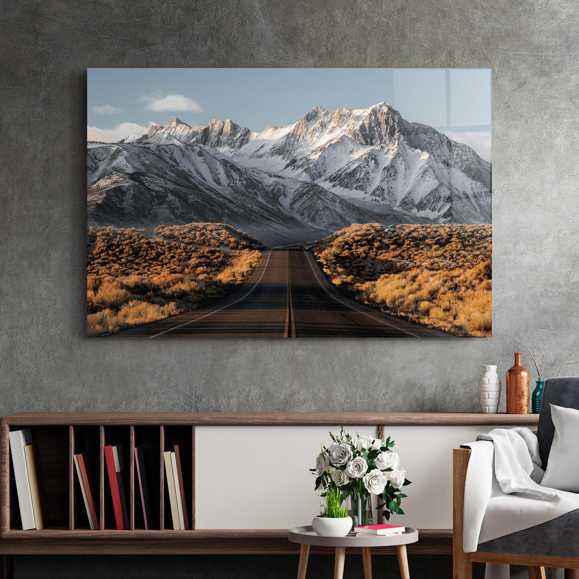 Üvegkép Autumn Mountain View mockup 2