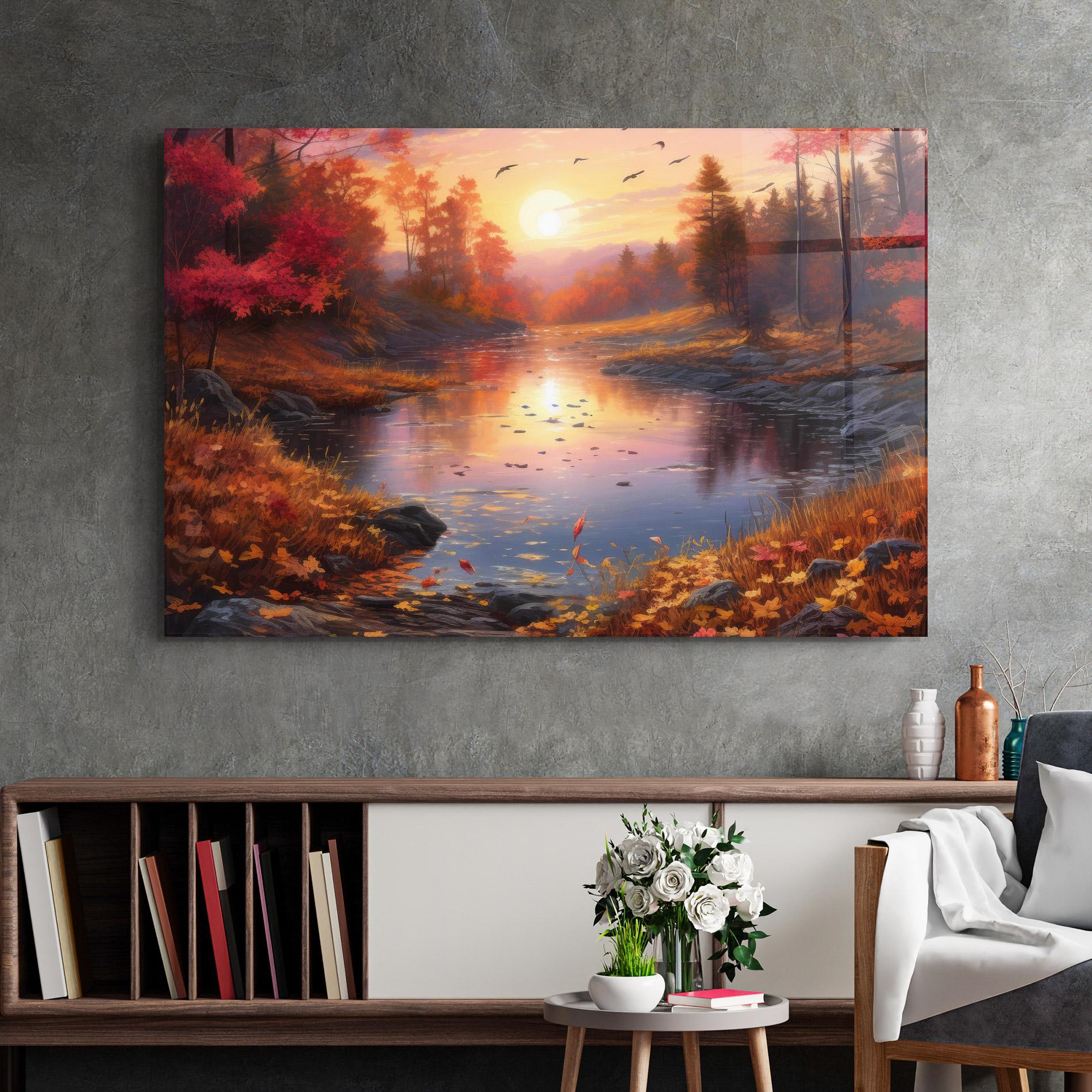 Üvegkép Autumn Sunset mockup 2