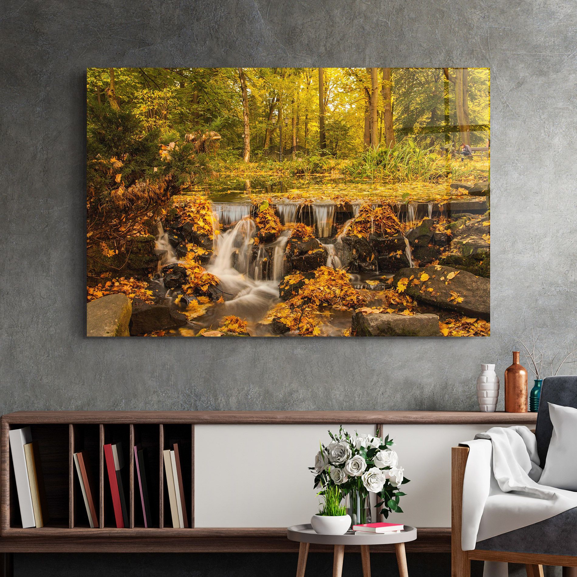 Autumn Waterfall mockup 2