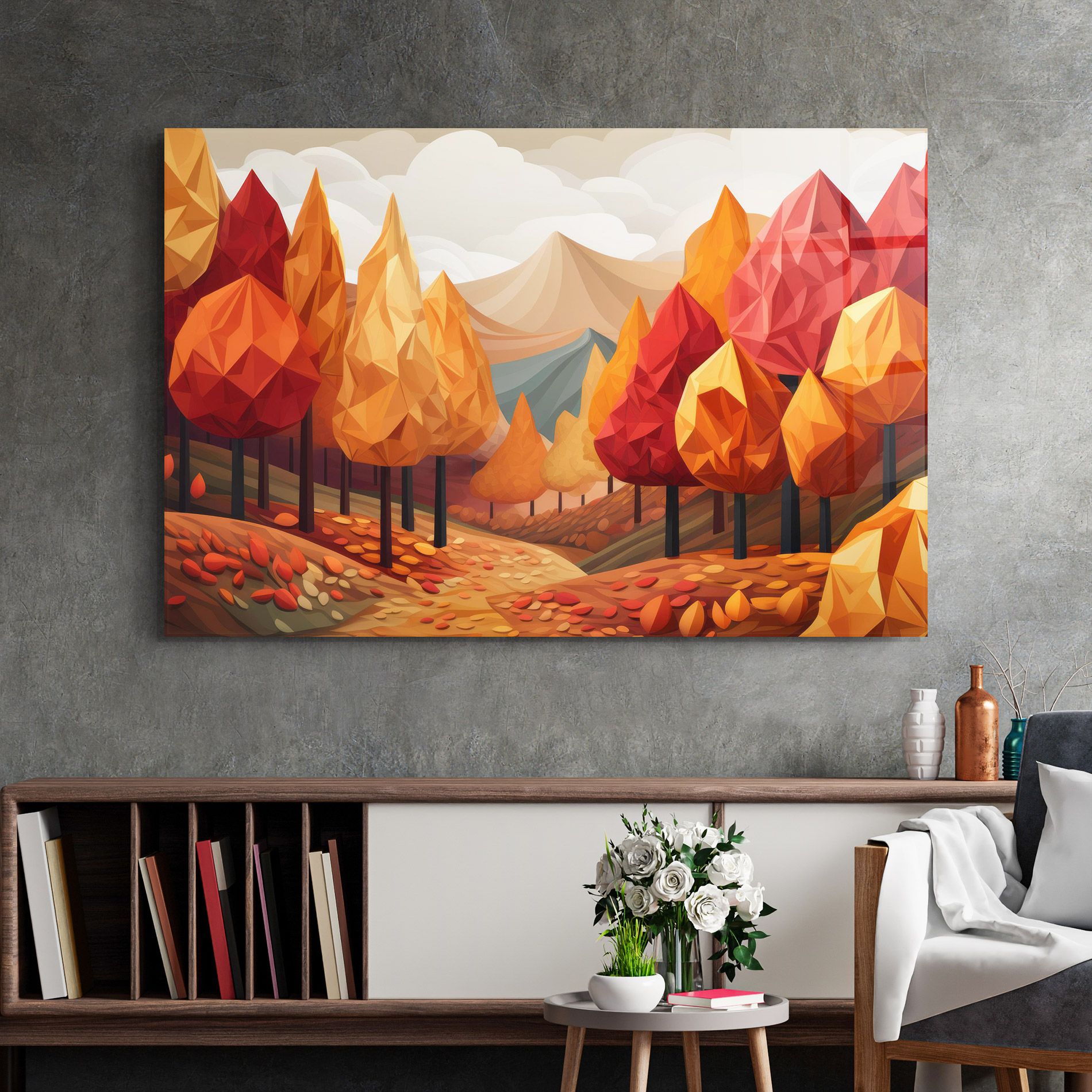 Colorful Trees Art mockup 2