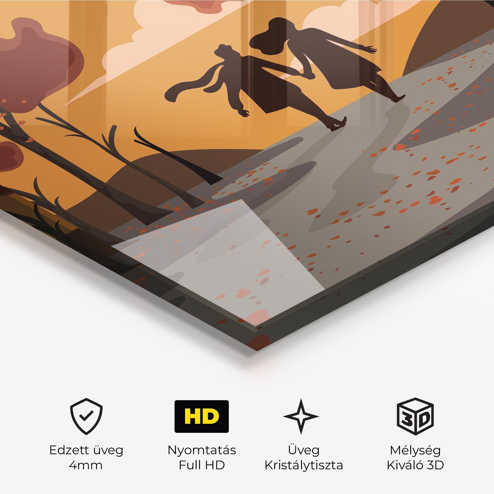 Üvegkép Autumn Couple mockup 3