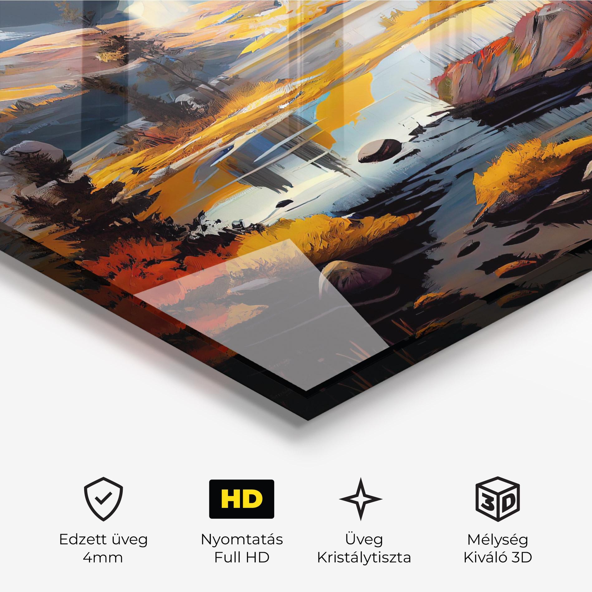 Üvegkép Autumn Landscape mockup 3