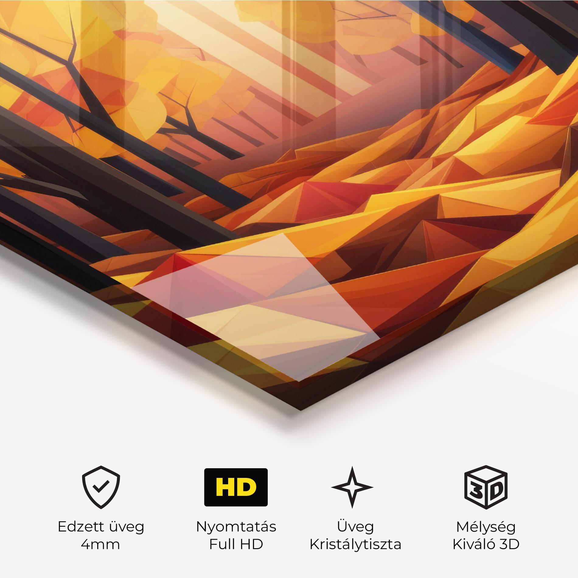 Üvegkép Autumn Shapes mockup 3