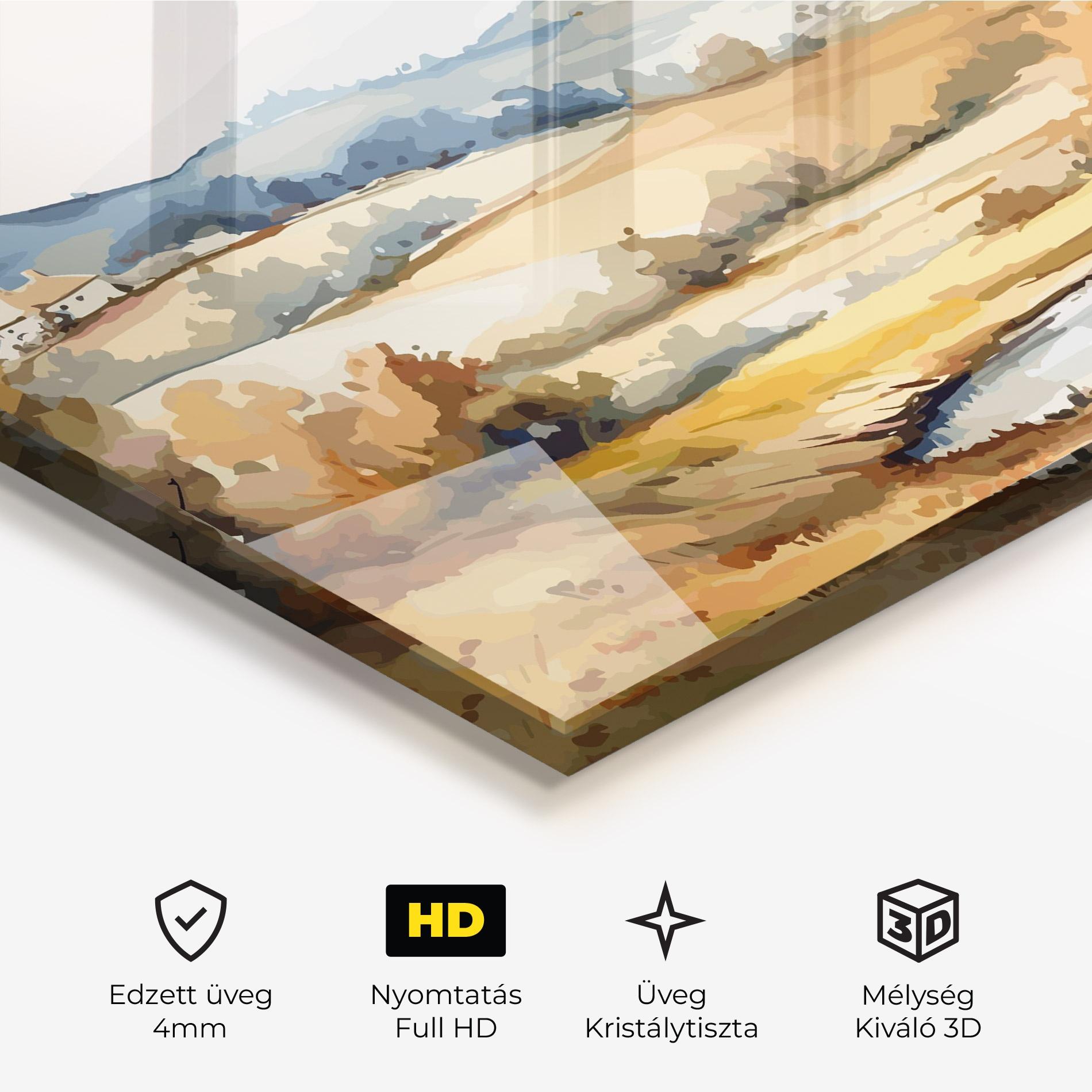 Üvegkép Blue Orange Autumn mockup 3