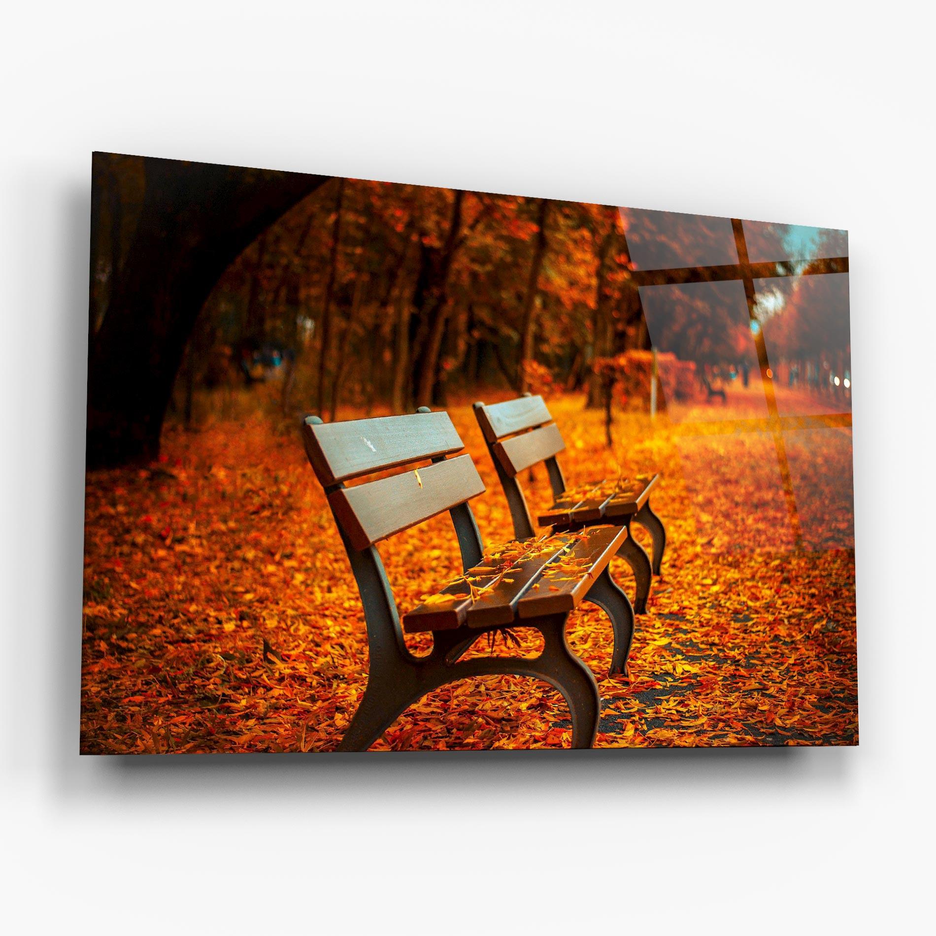 Üvegkép Autumn Bench View mockup 6