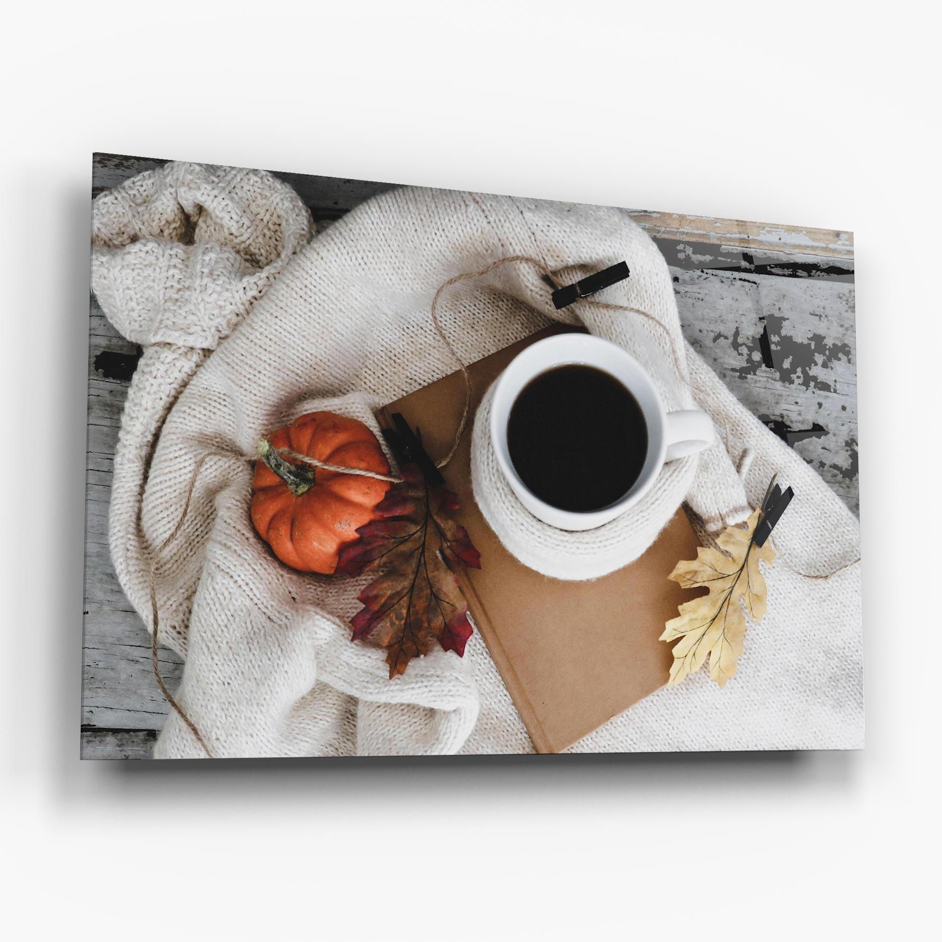 Üvegkép Autumn Coffee mockup 6