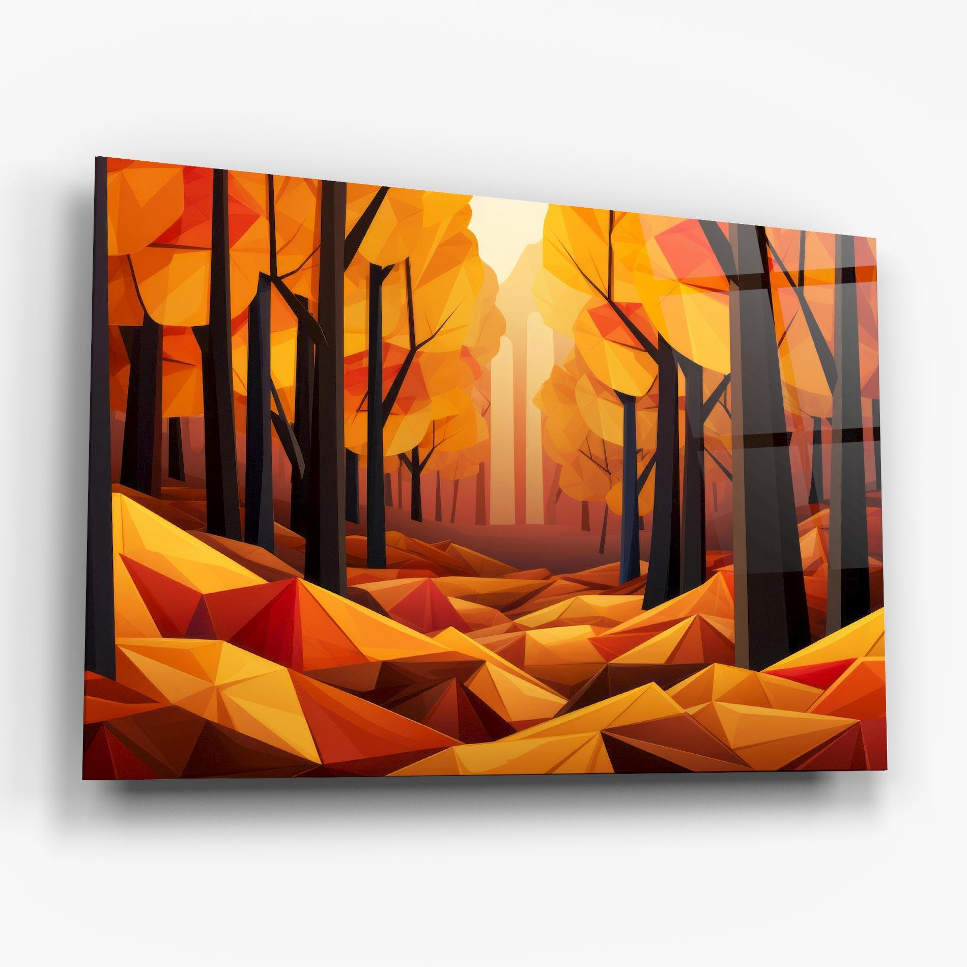 Üvegkép Autumn Shapes mockup 6