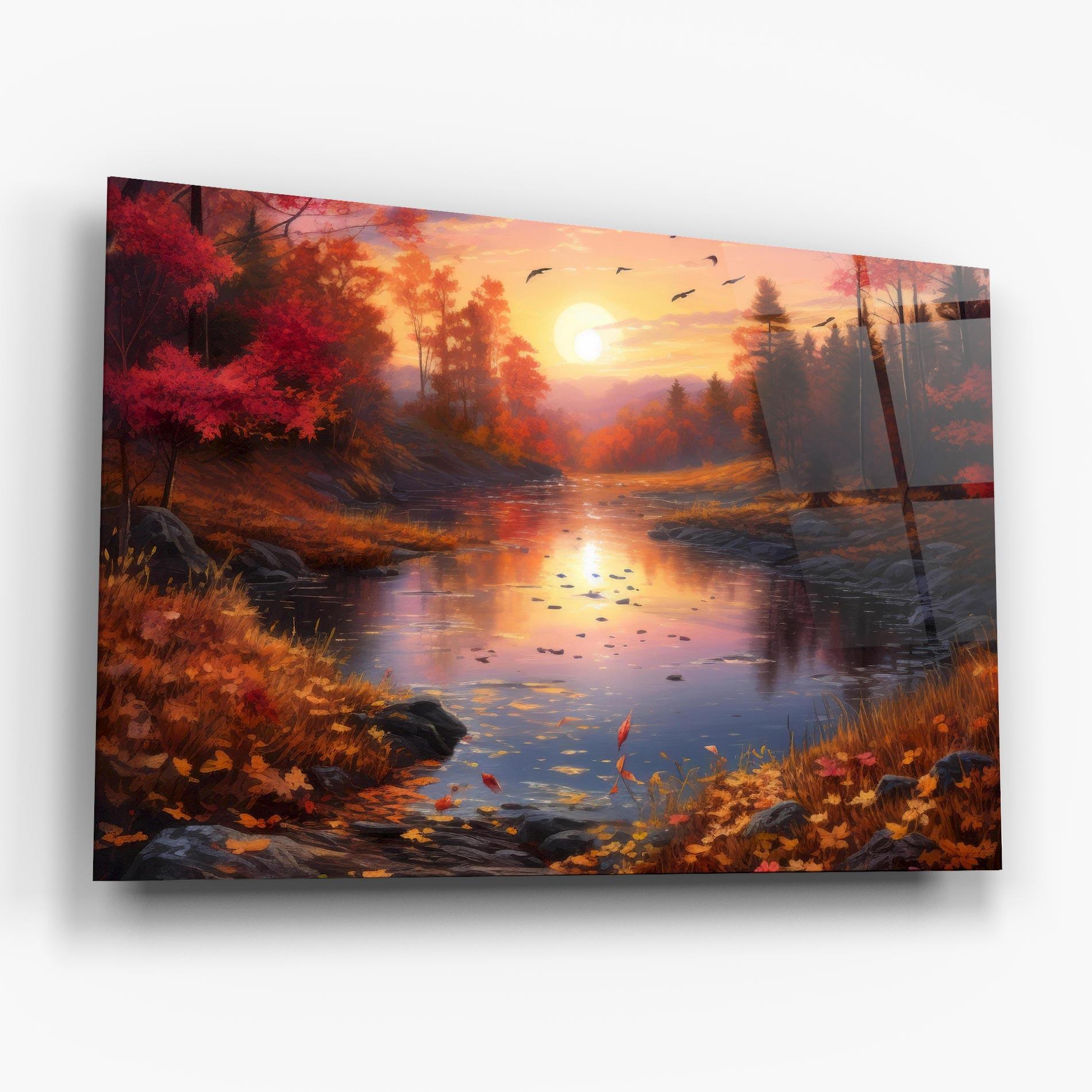 Üvegkép Autumn Sunset mockup 6