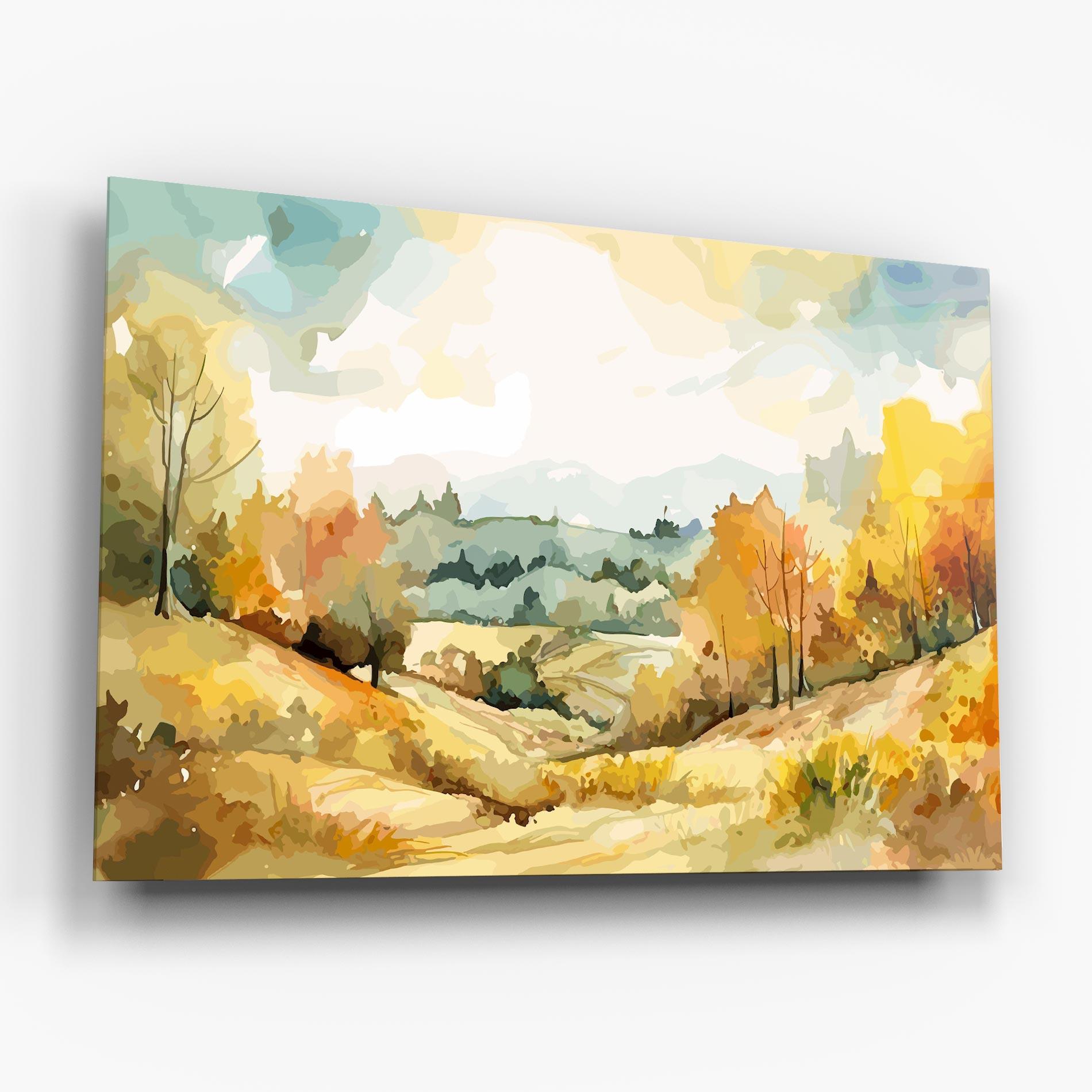 Üvegkép Green Yellow Autumn mockup 6