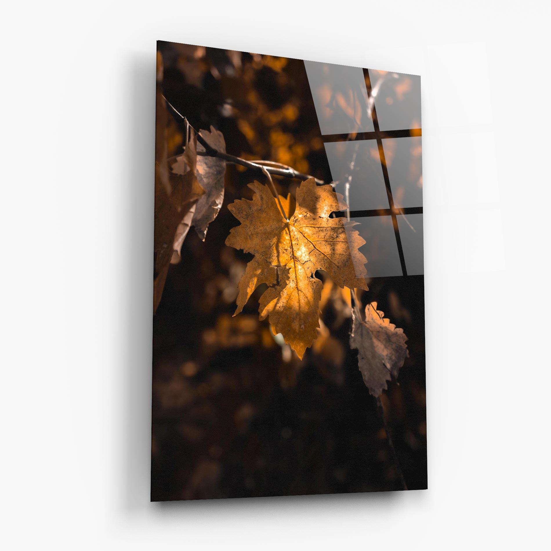 Üvegkép Autumn Brown Leaf mockup 6