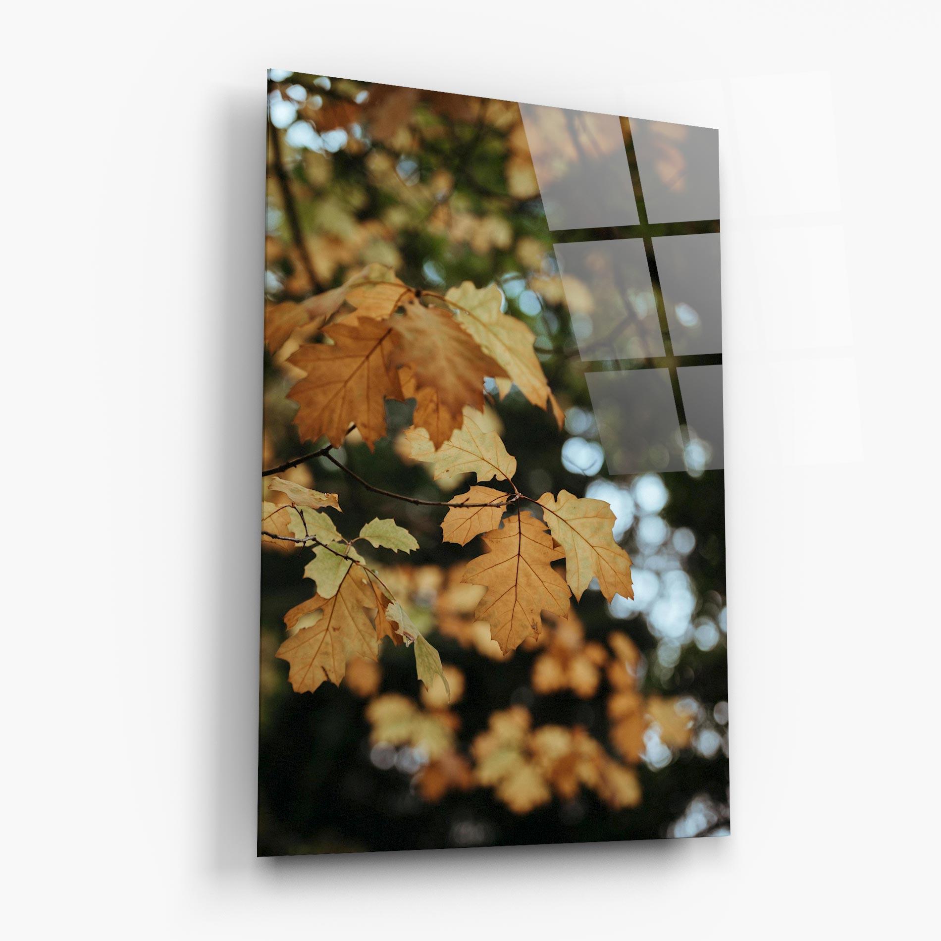 Üvegkép Brown Leaves mockup 6