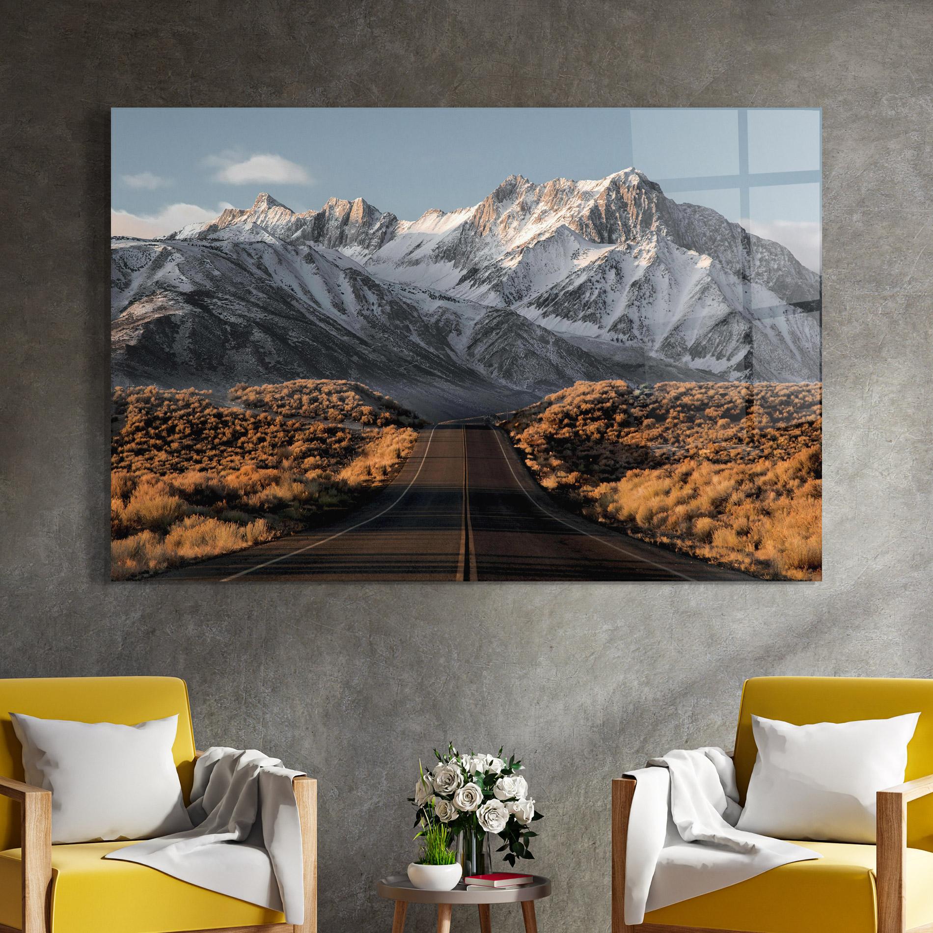 Üvegkép Autumn Mountain View mockup 4