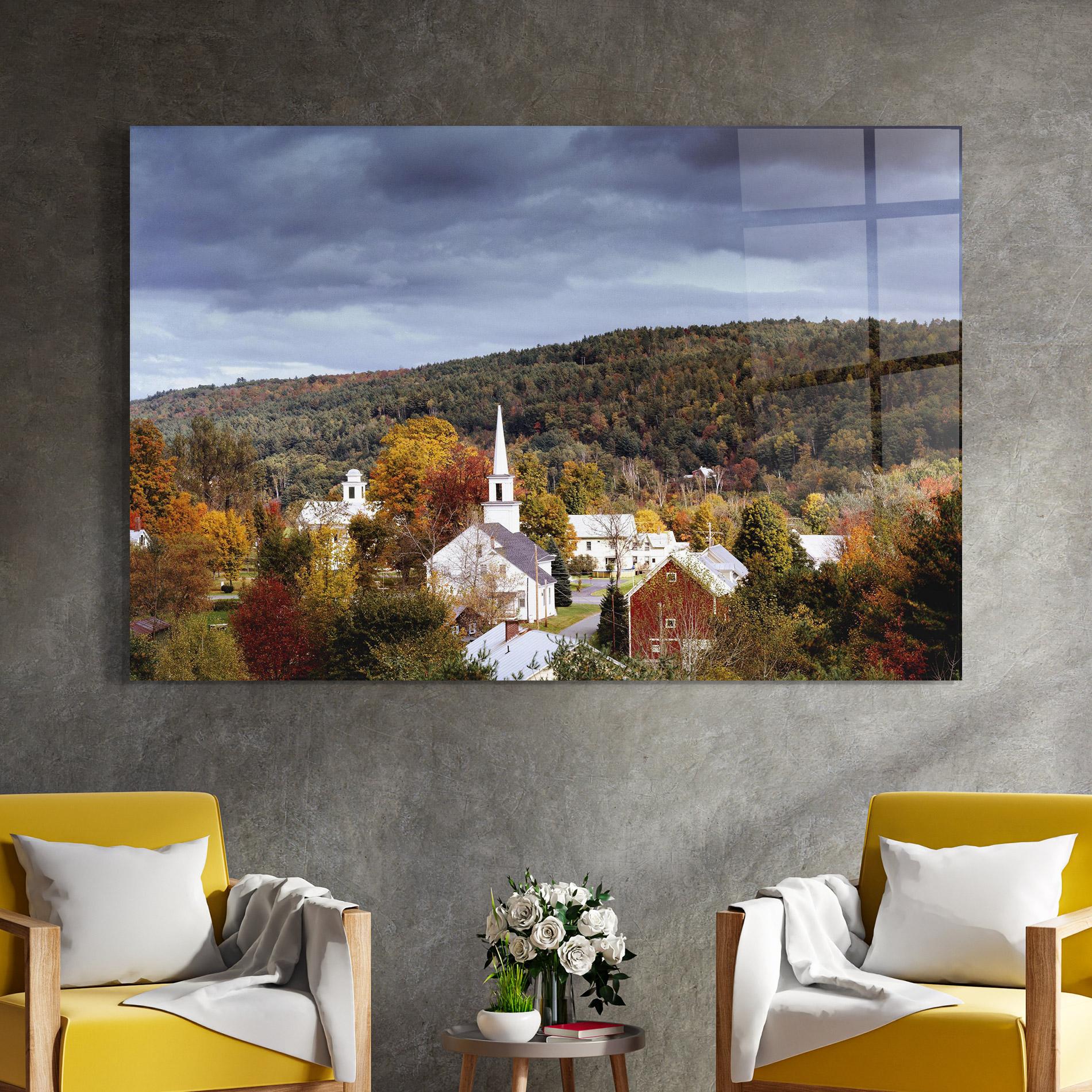 Üvegkép Autumn Trees mockup 4