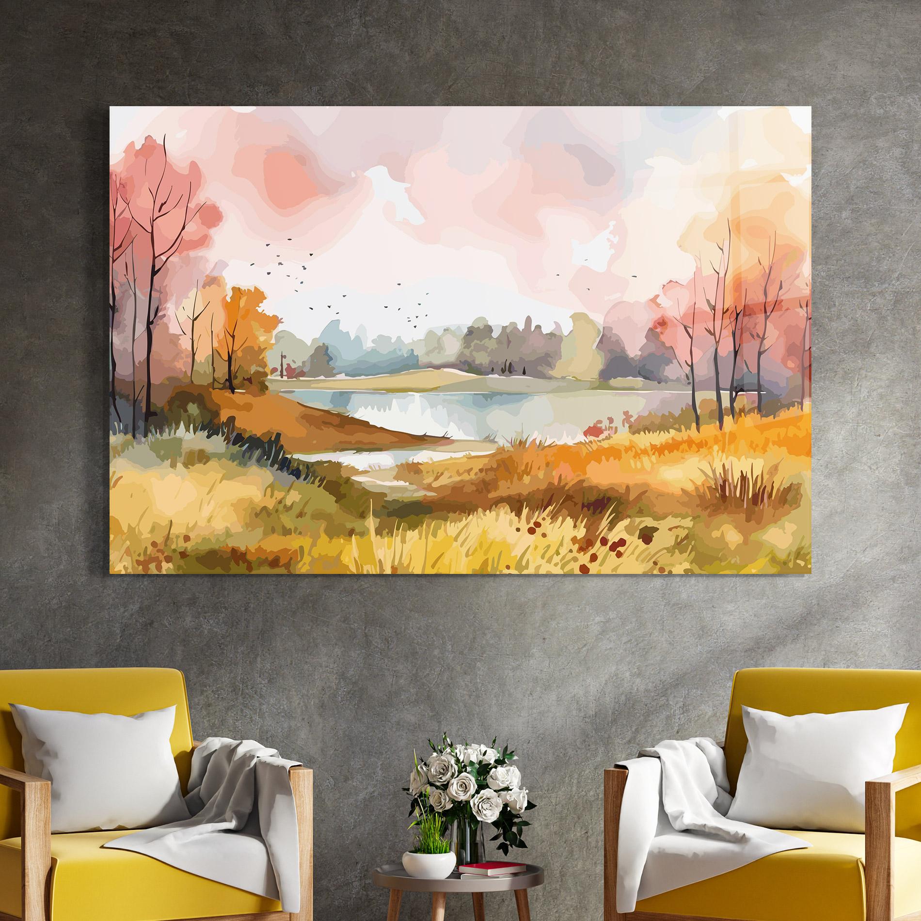 Üvegkép Autumn Watercolor mockup 4