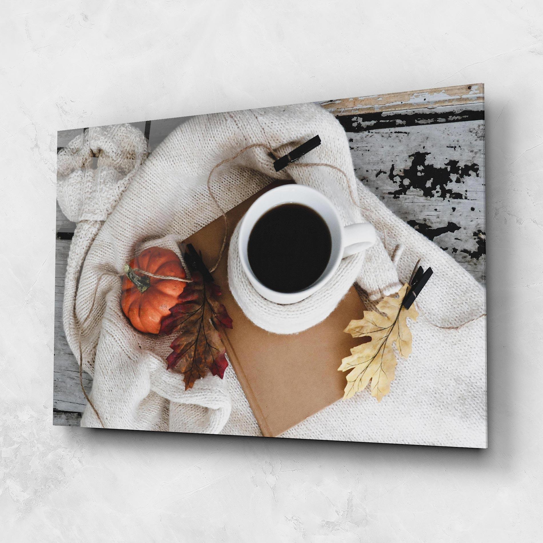 Üvegkép Autumn Coffee mockup 1