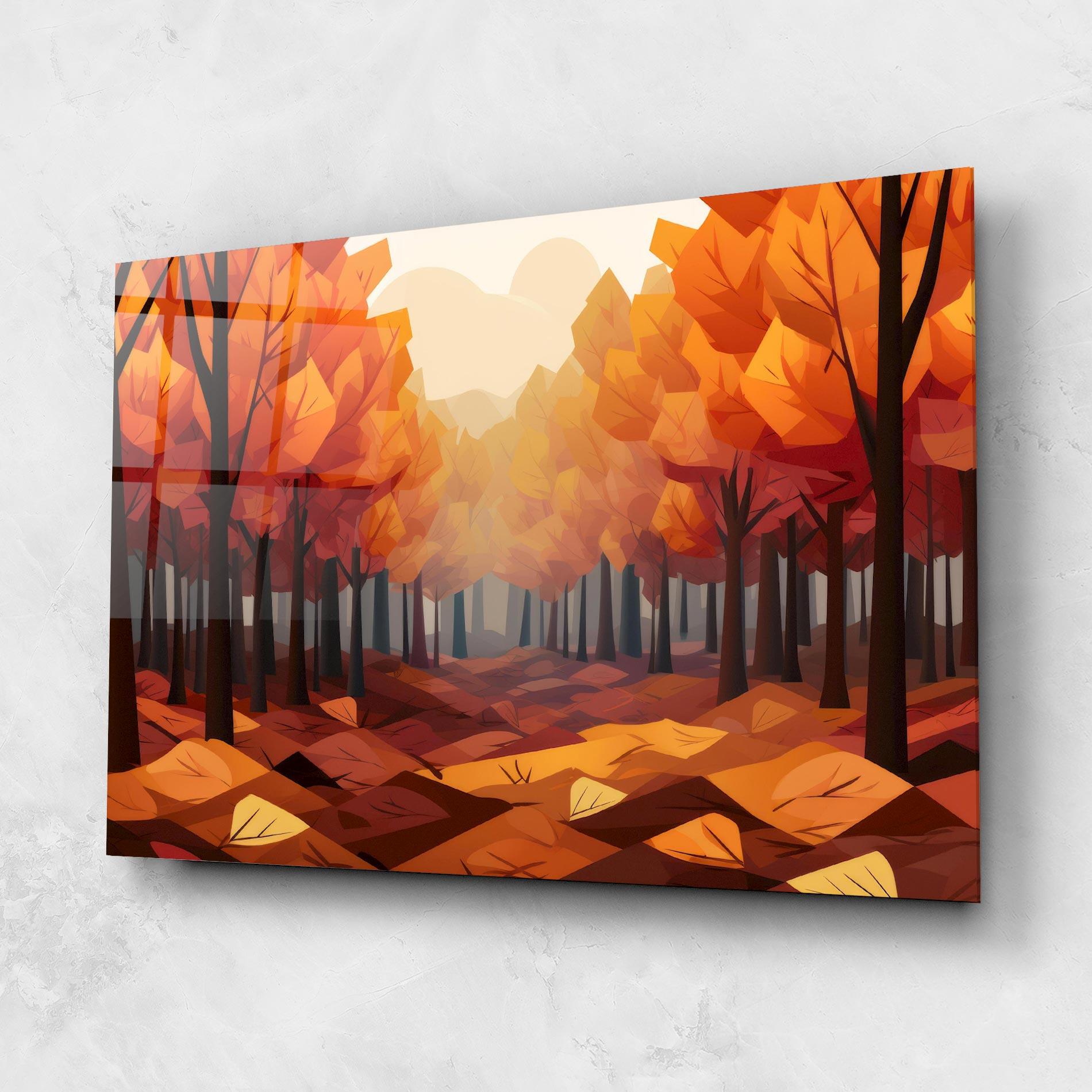 Üvegkép Autumn Forest View mockup 1