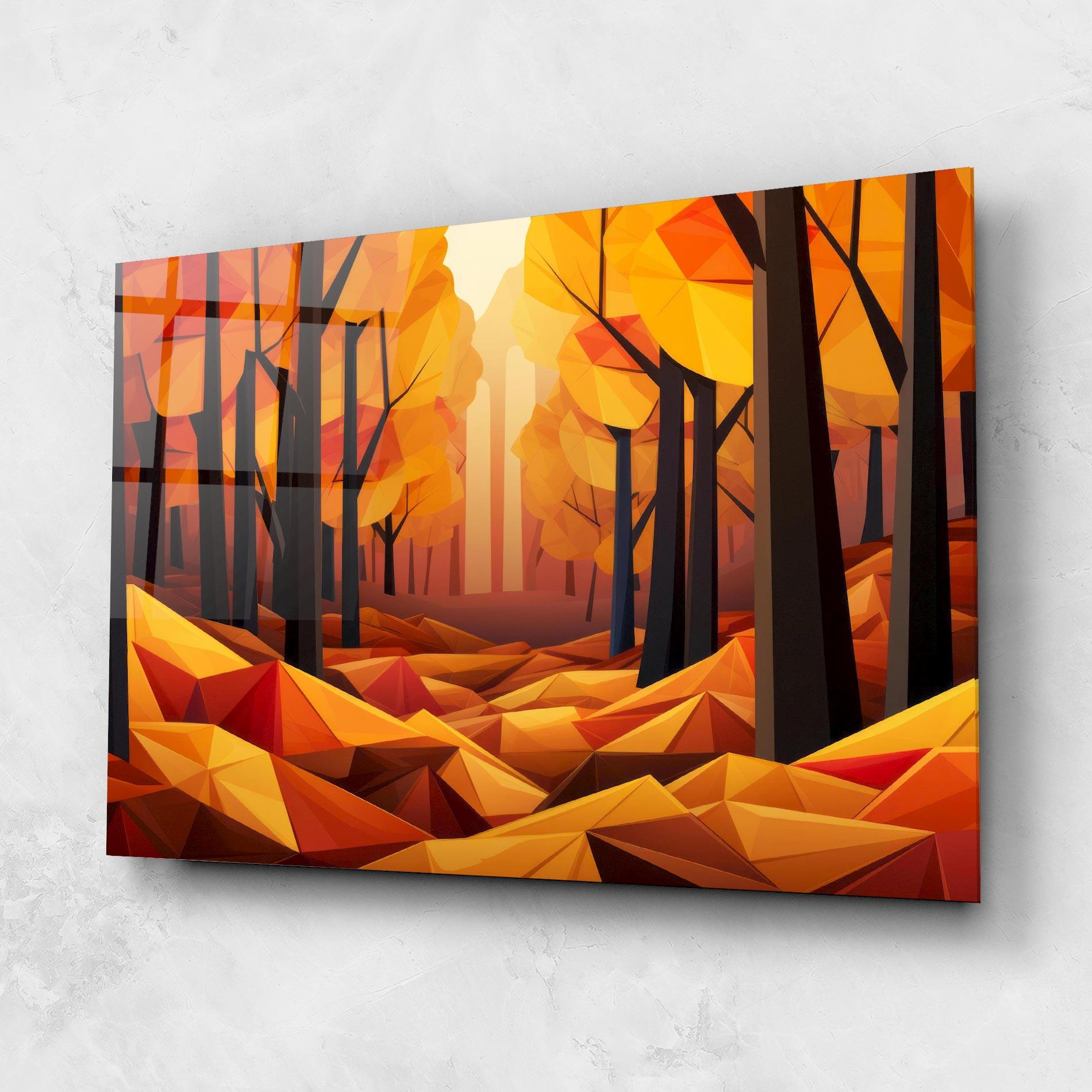 Üvegkép Autumn Shapes mockup 1