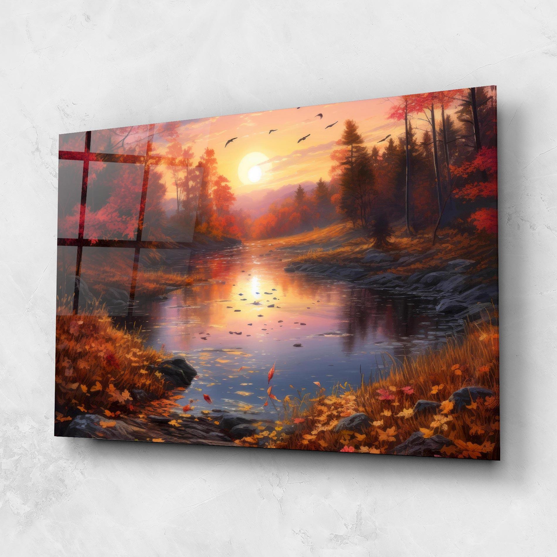 Üvegkép Autumn Sunset mockup 1