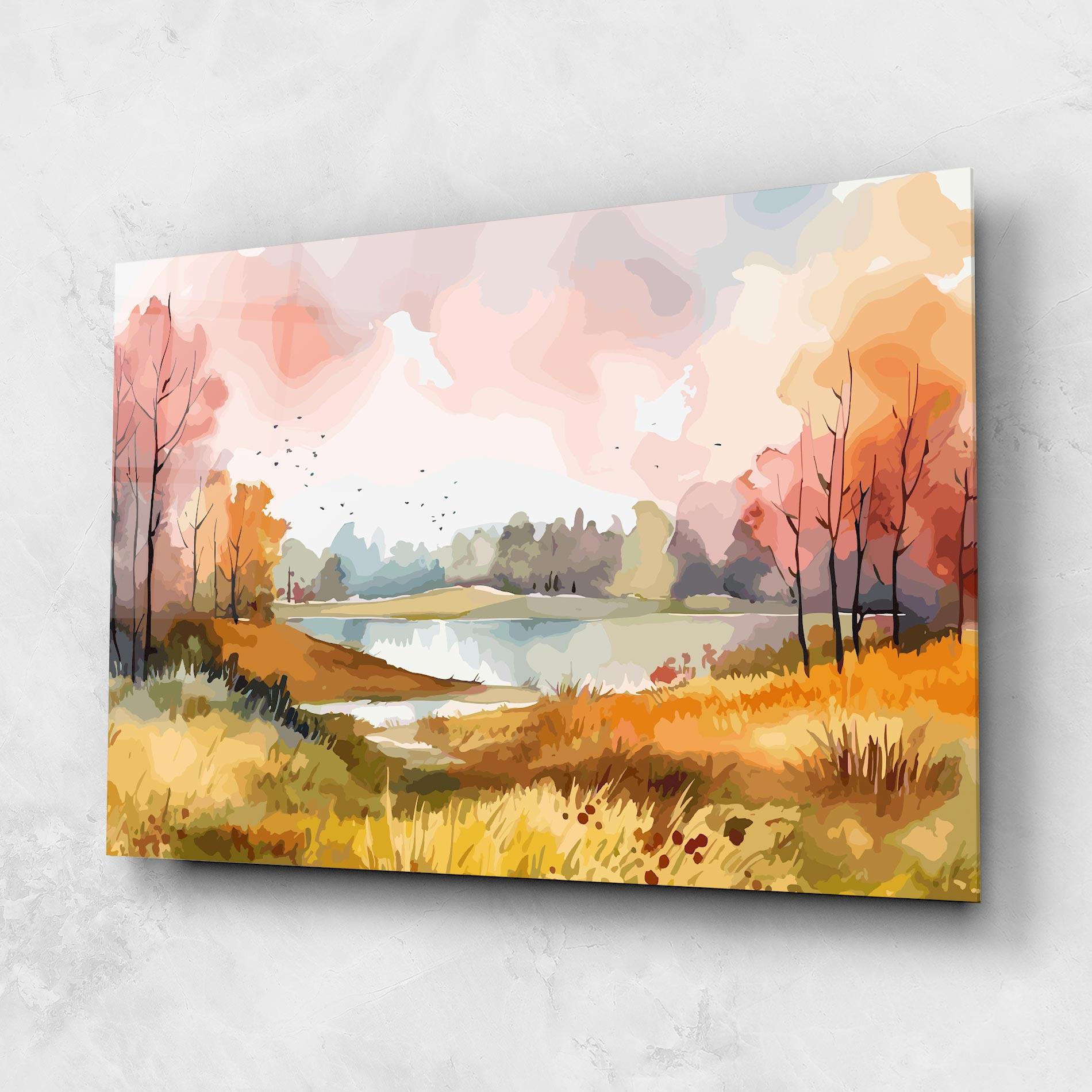 Üvegkép Autumn Watercolor mockup 1