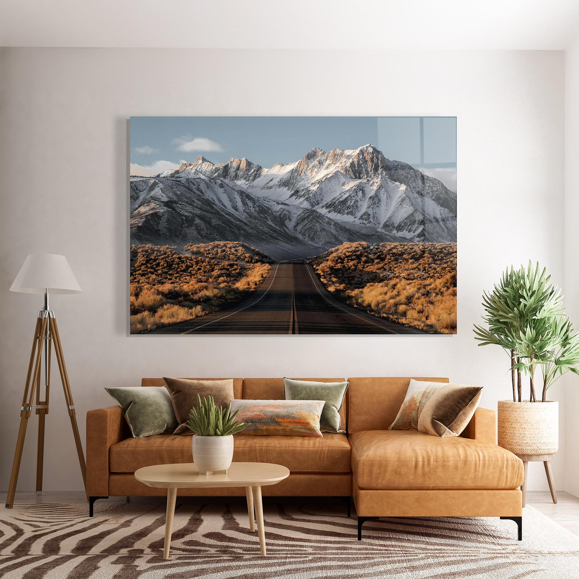 Üvegkép Autumn Mountain View mockup 7