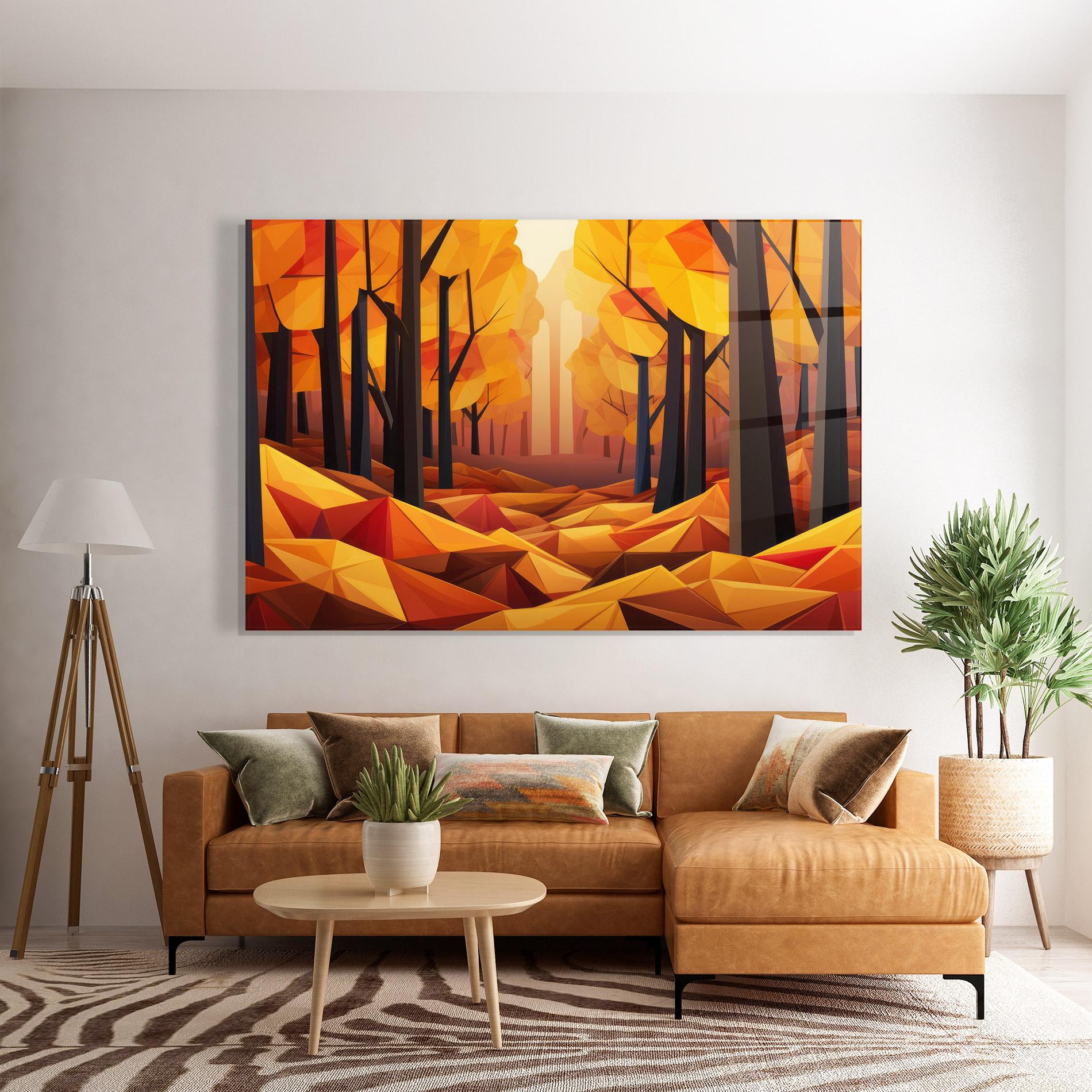 Üvegkép Autumn Shapes mockup 7