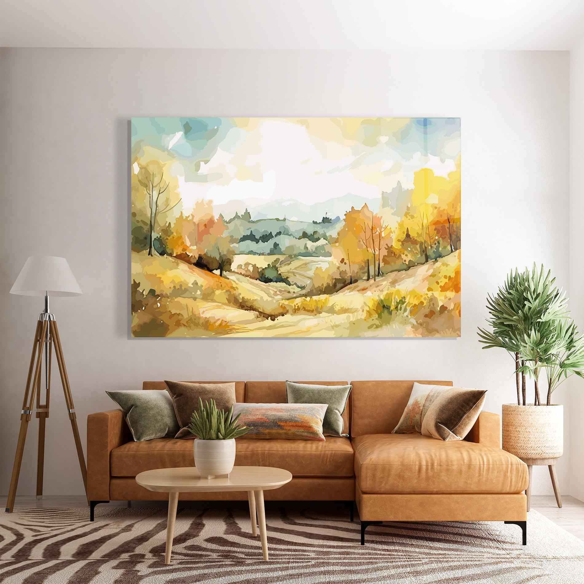 Üvegkép Green Yellow Autumn mockup 7