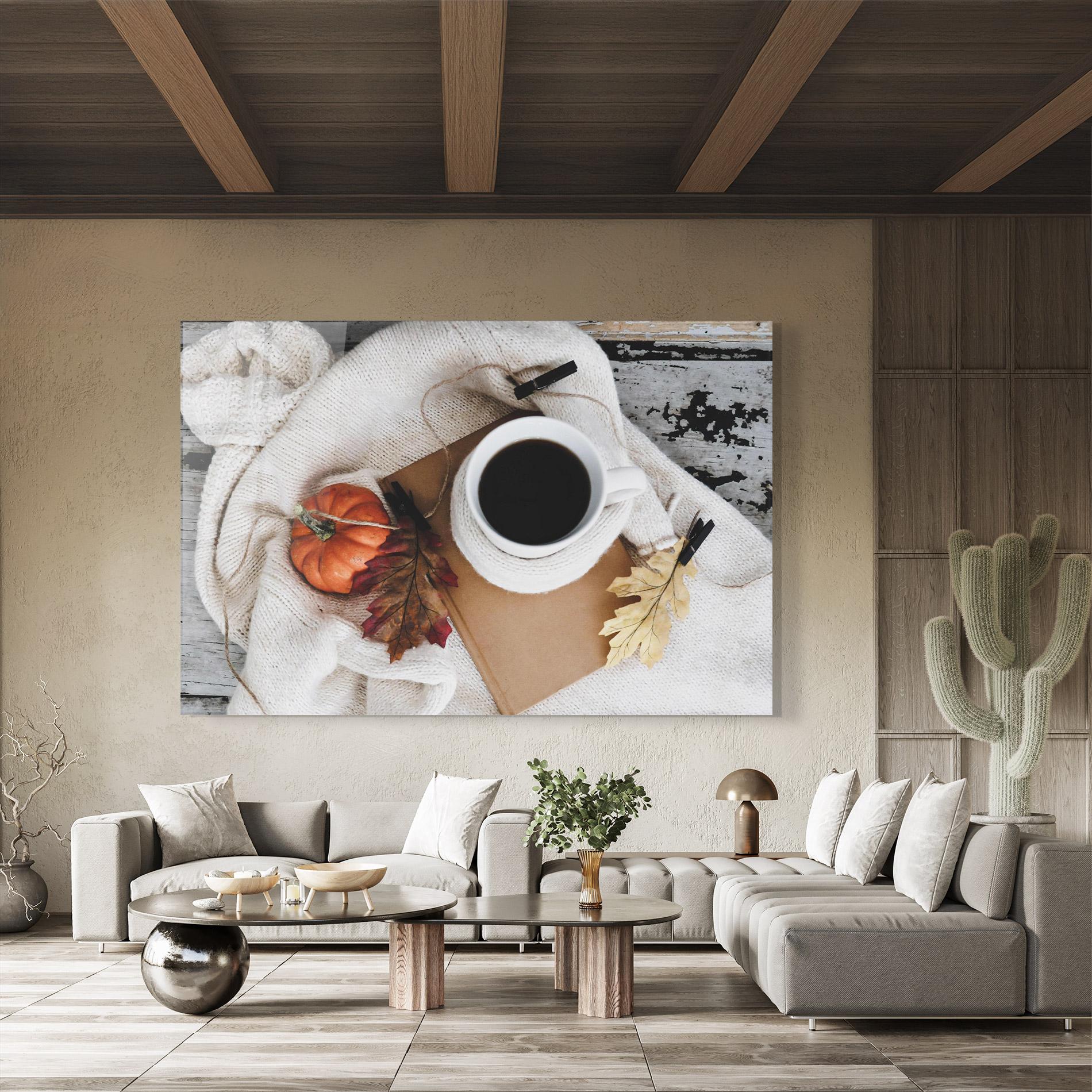 Üvegkép Autumn Coffee mockup 8