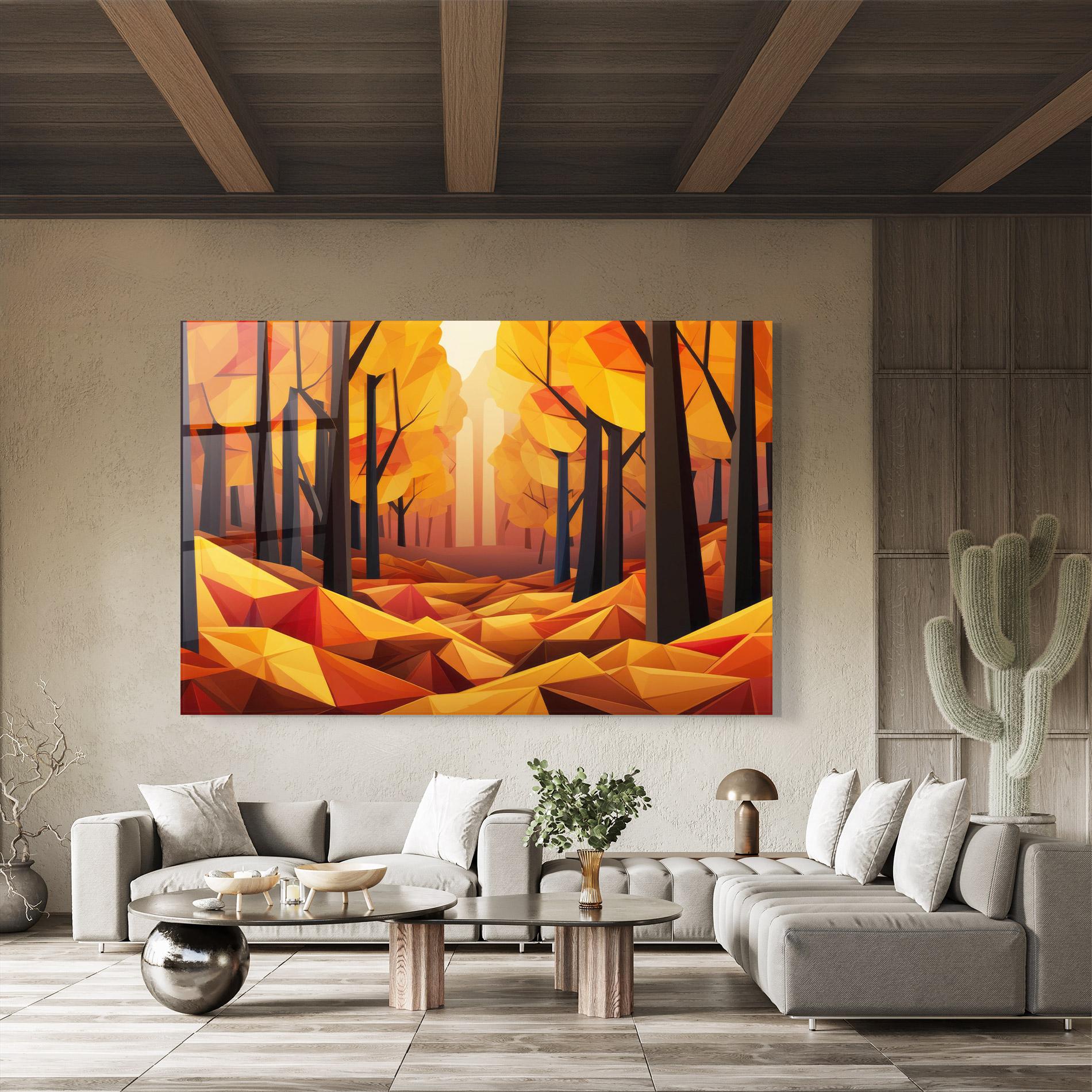 Üvegkép Autumn Shapes mockup 8