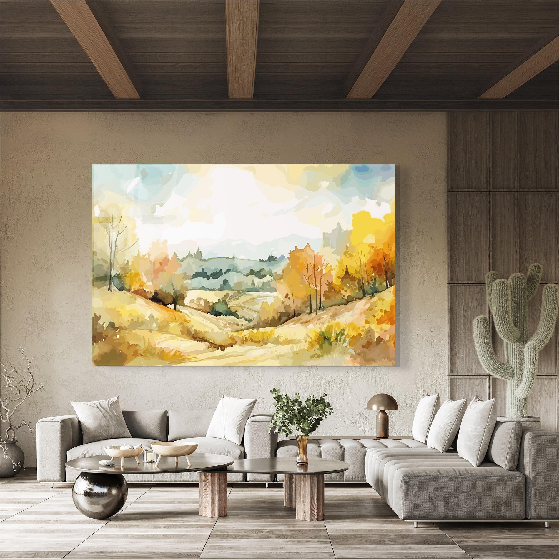 Üvegkép Green Yellow Autumn mockup 8