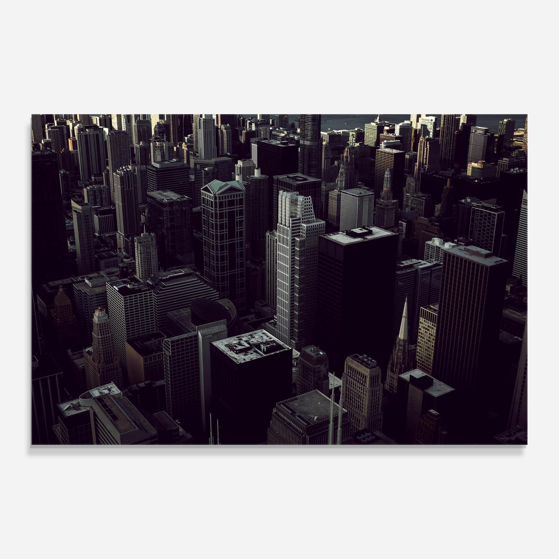 Üvegkép Black Cream Building mockup 0