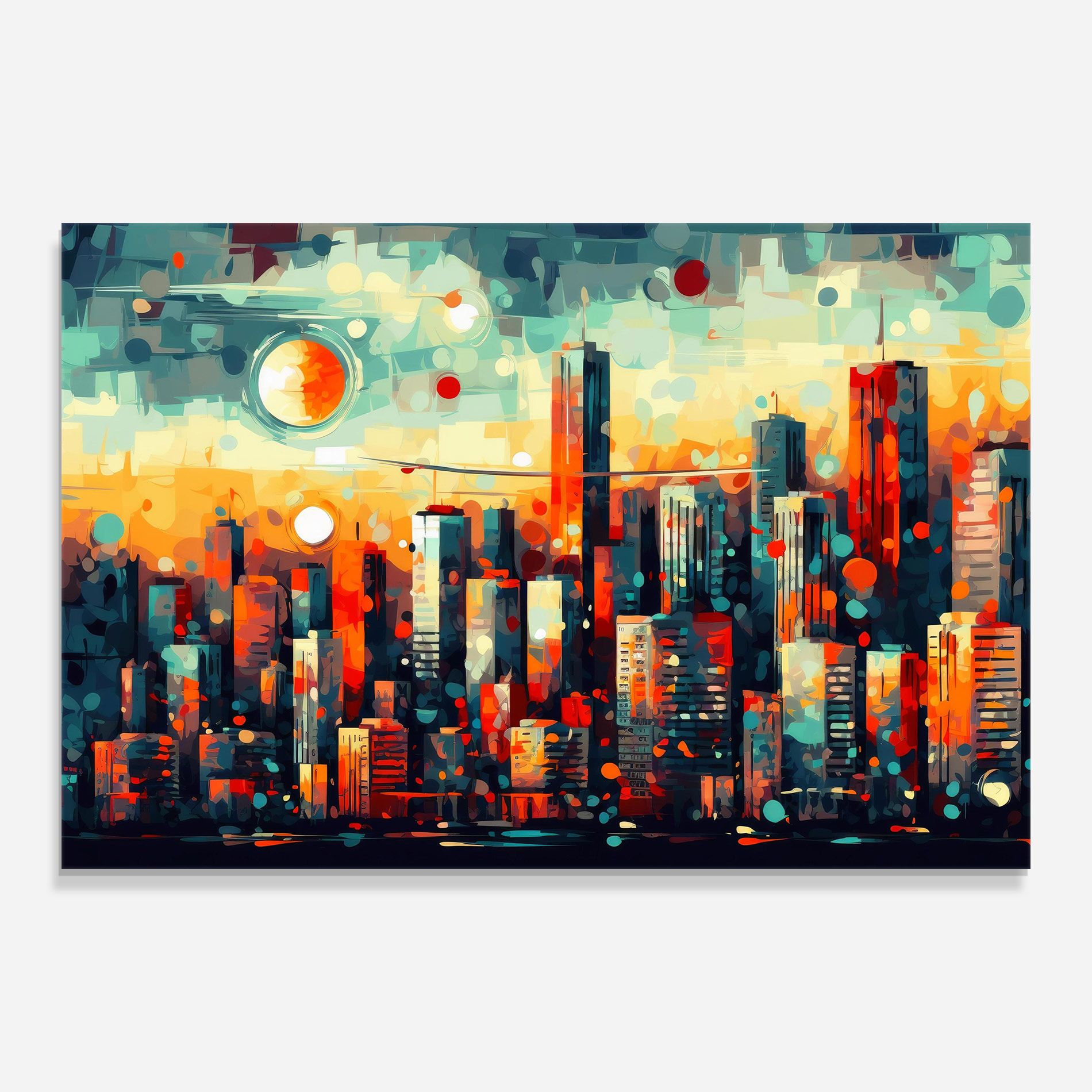 Colorful City Painting mockup 0