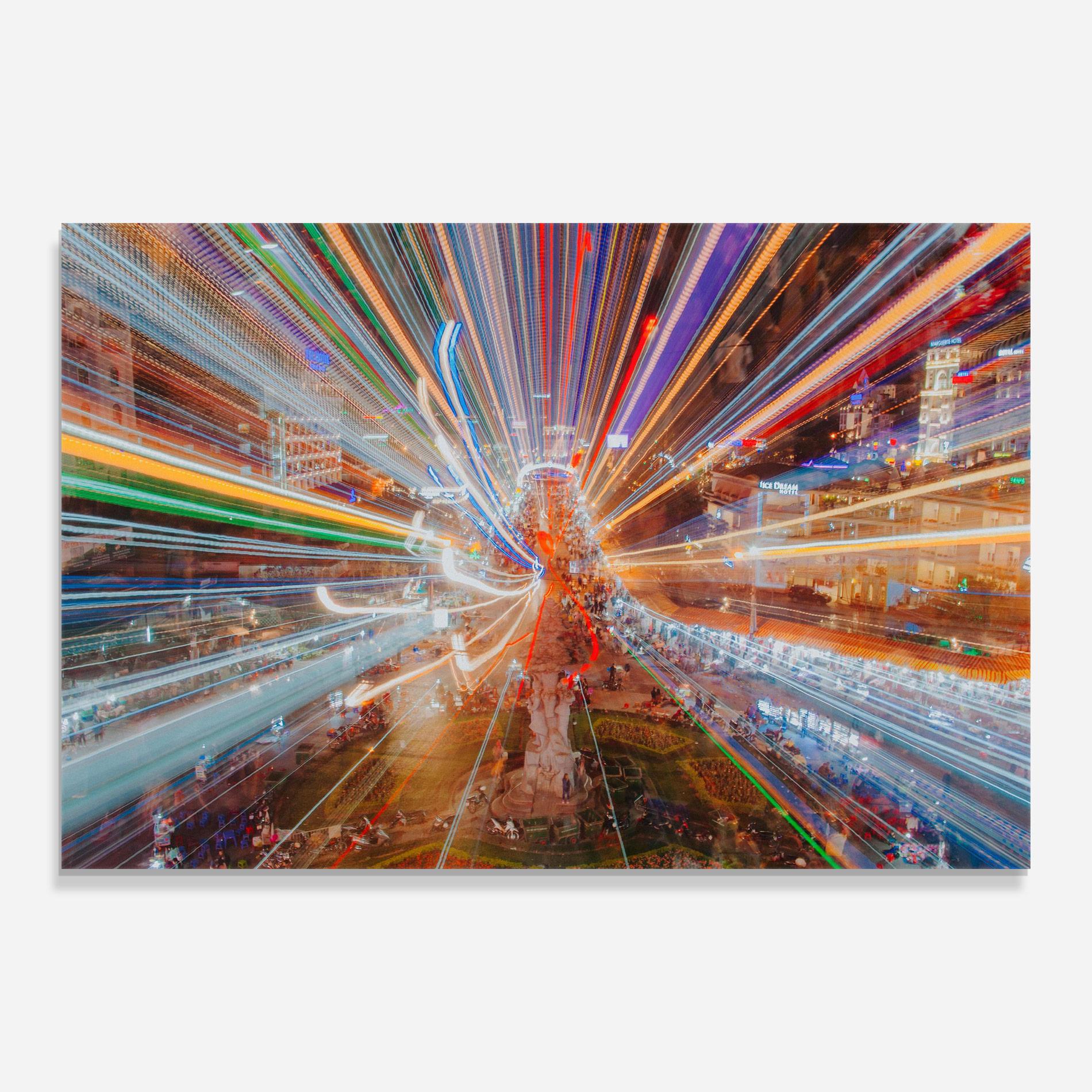 Üvegkép Colorful Light City mockup 0