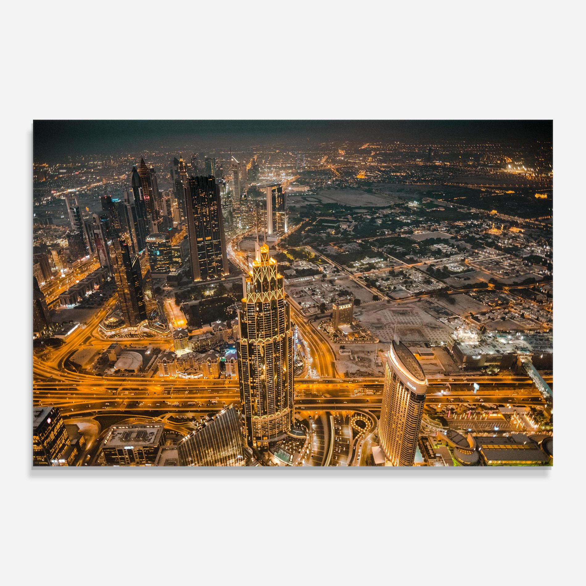 Üvegkép Dubai Lights mockup 0