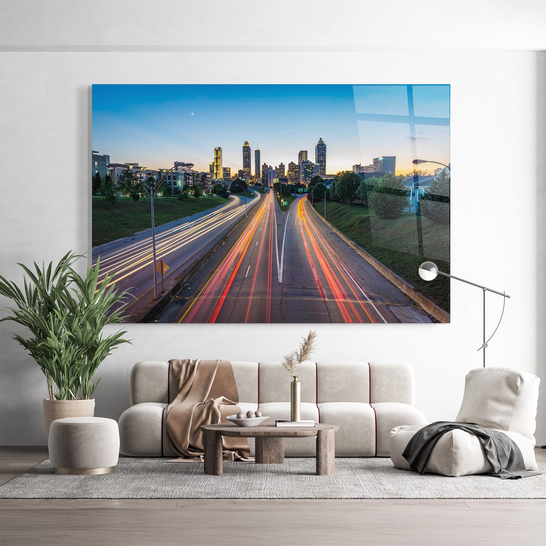 Üvegkép Car Lights City mockup 9