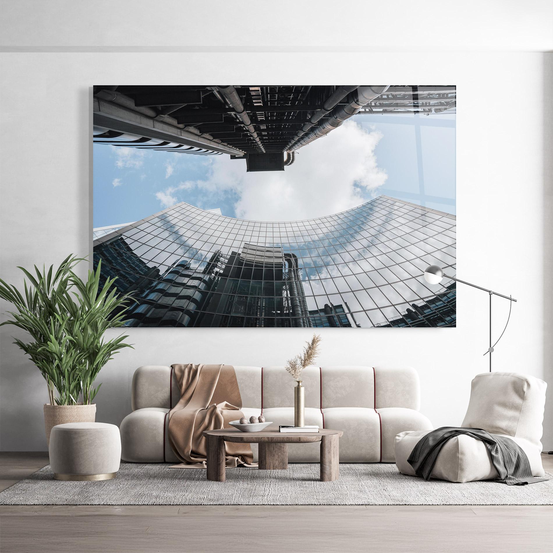 Üvegkép Cloud Big Building mockup 9