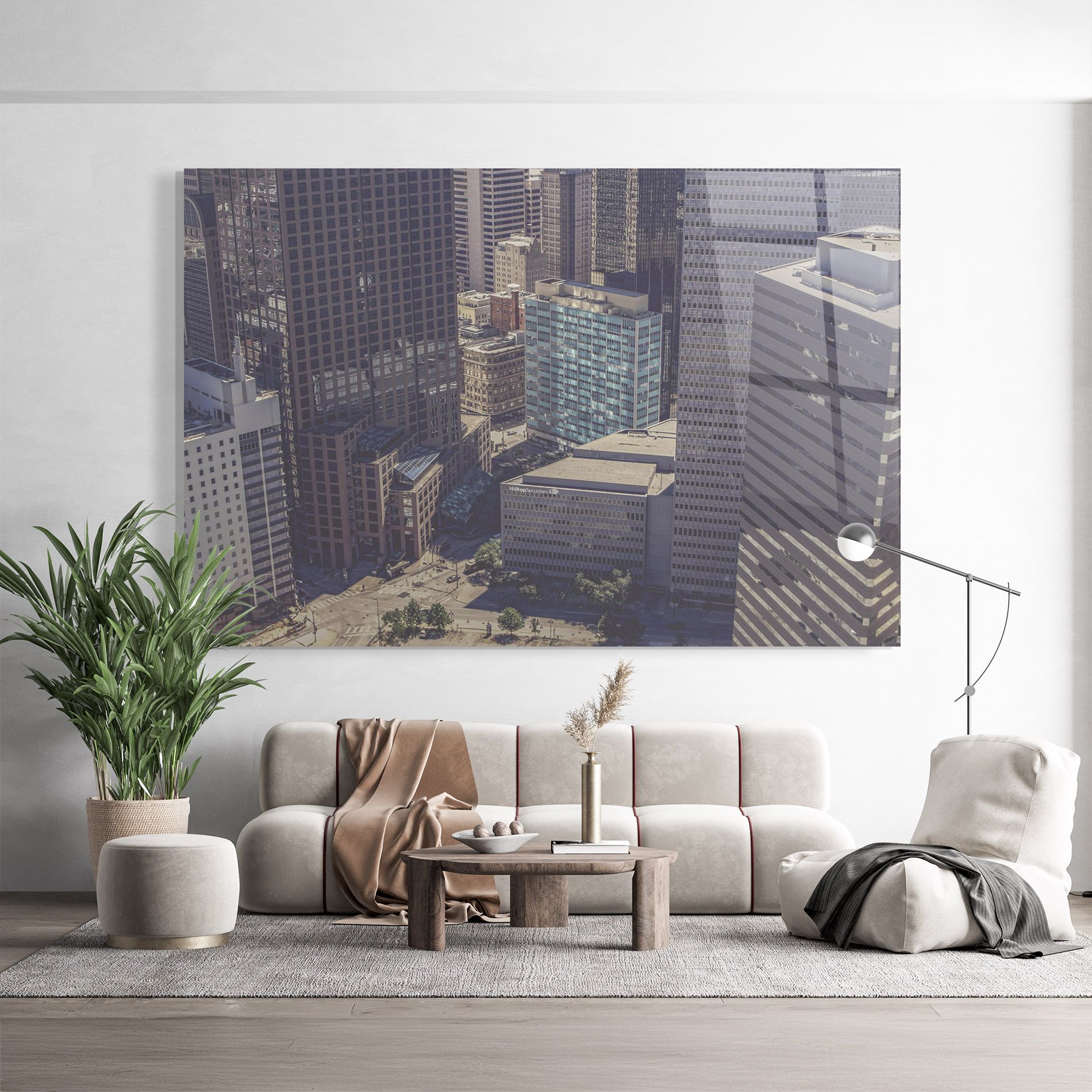 Cream Light Building mockup 9