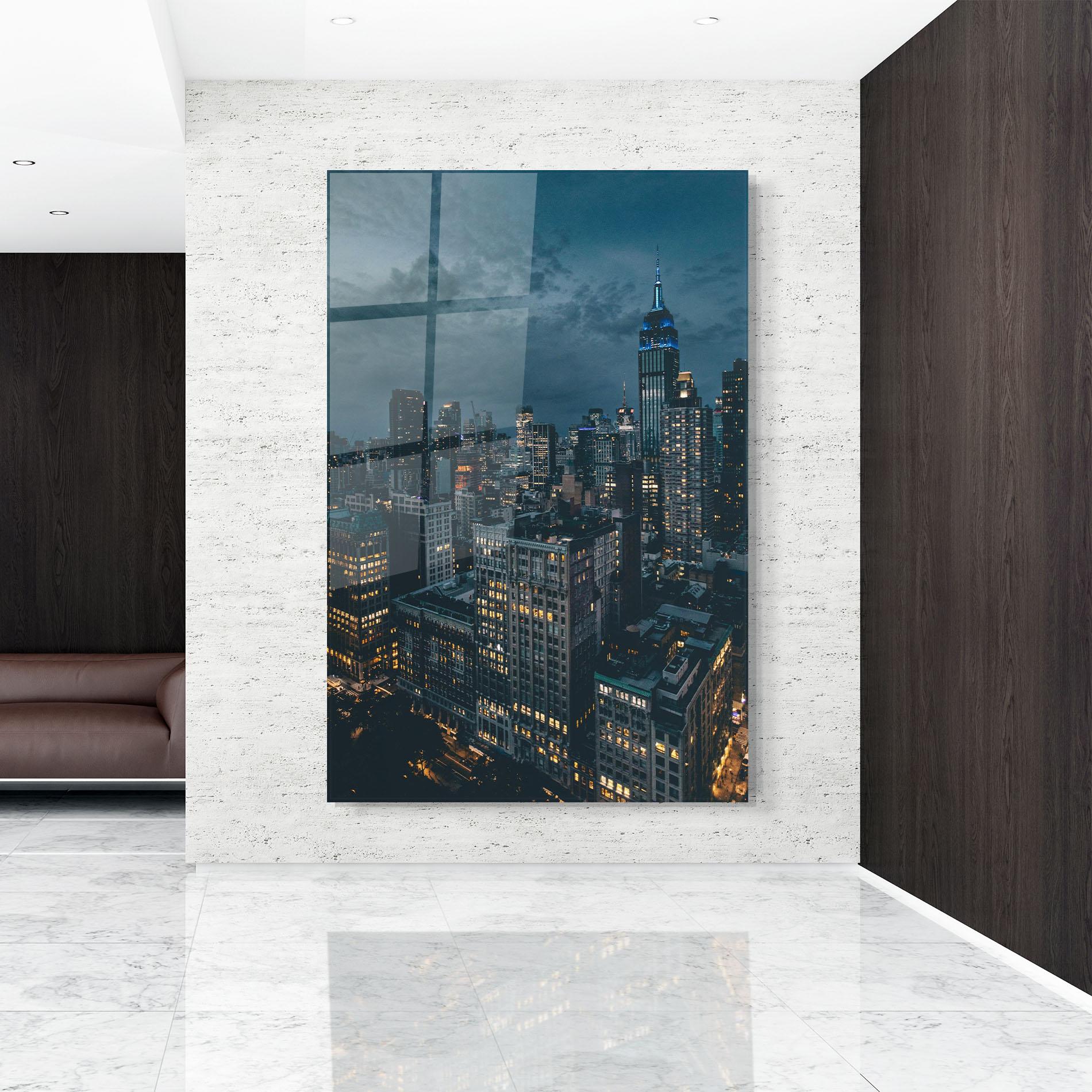 Üvegkép City Night mockup 9