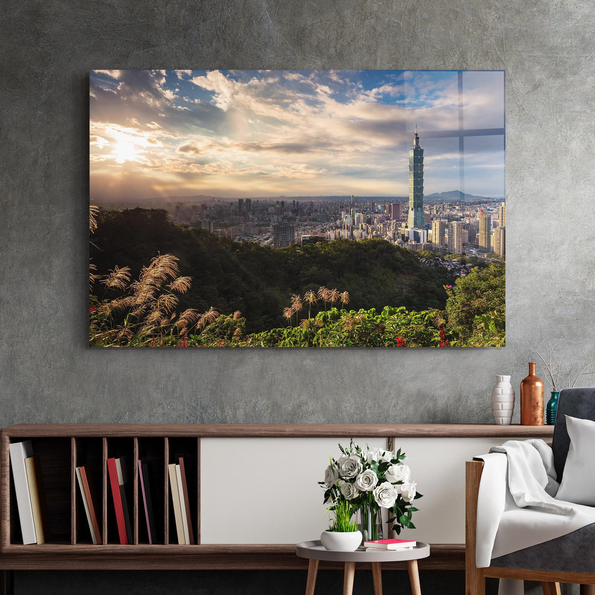 Üvegkép Big Building Daylight mockup 2