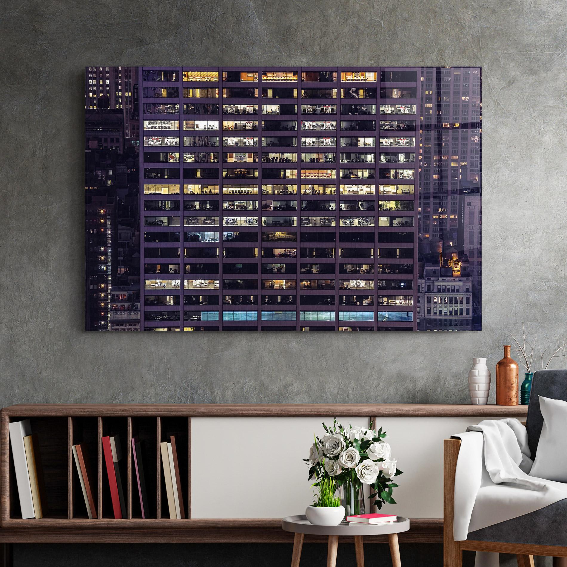 Üvegkép Building Lights mockup 2