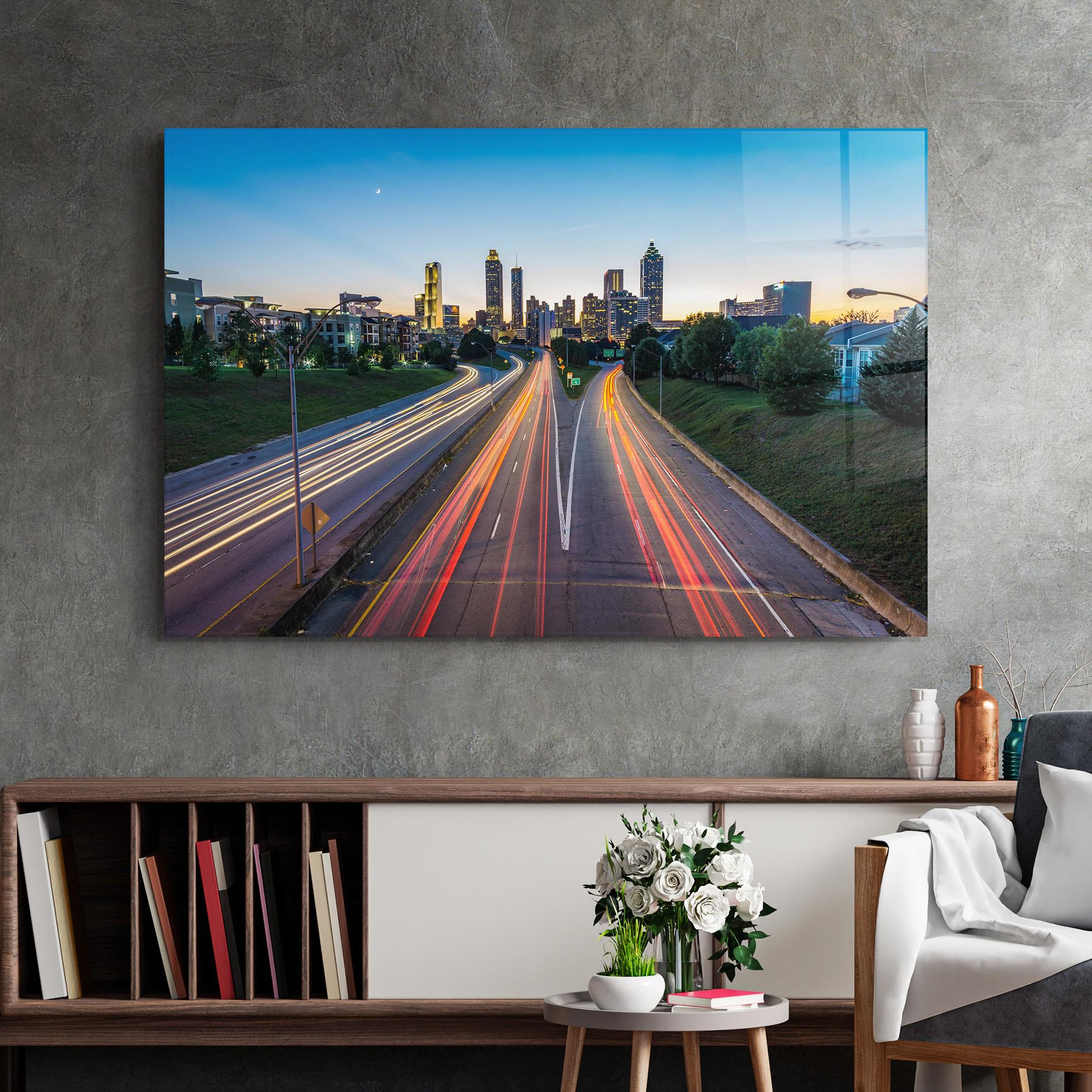 Üvegkép Car Lights City mockup 2