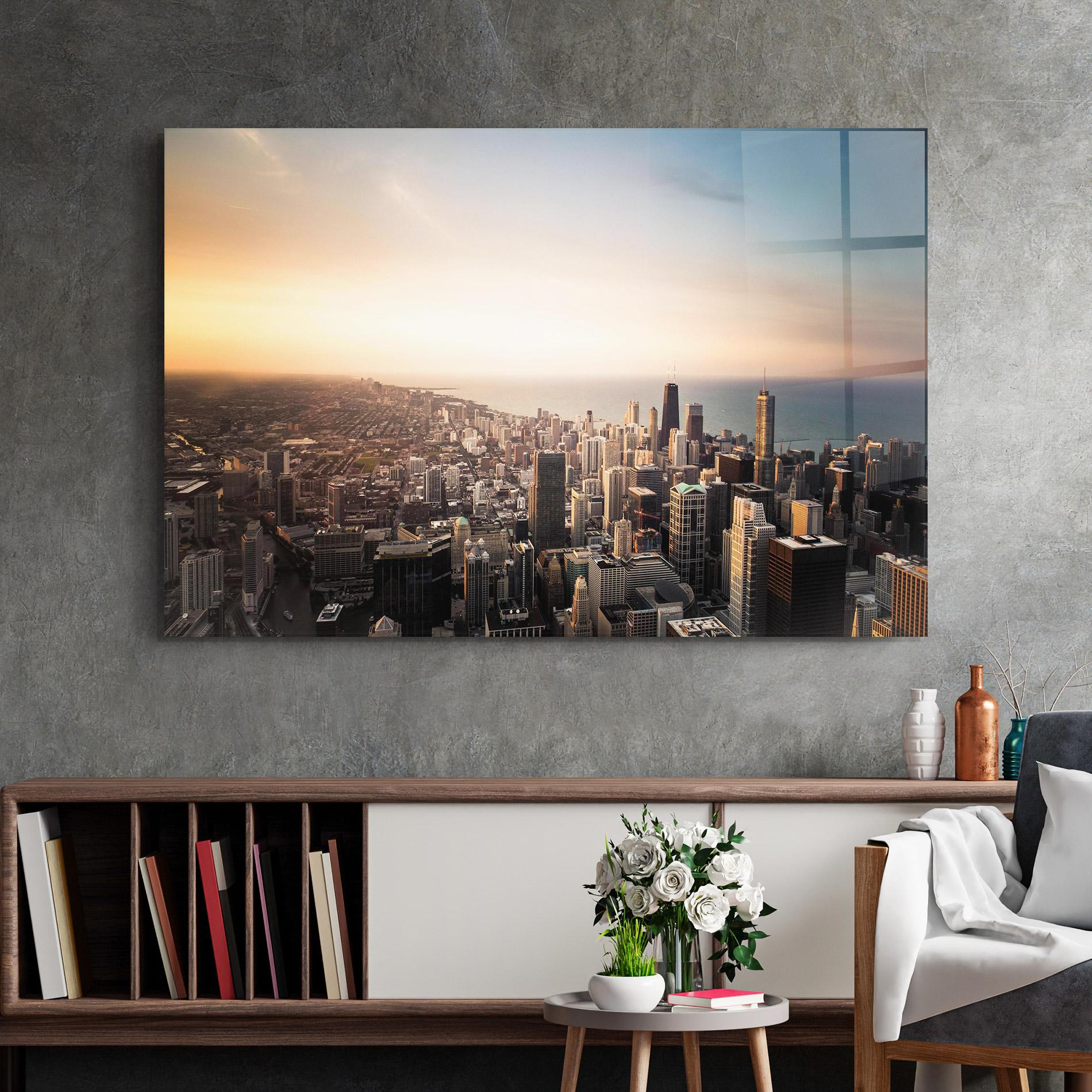 Üvegkép City Buildings mockup 2