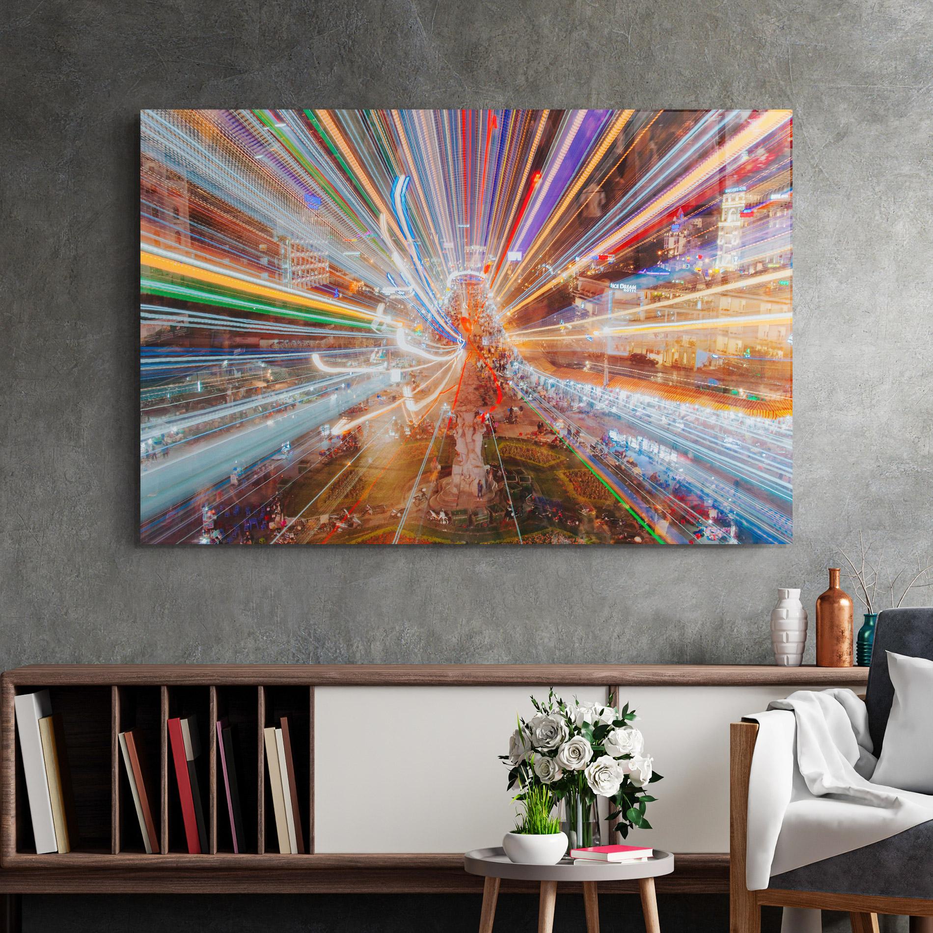 Üvegkép Colorful Light City mockup 2